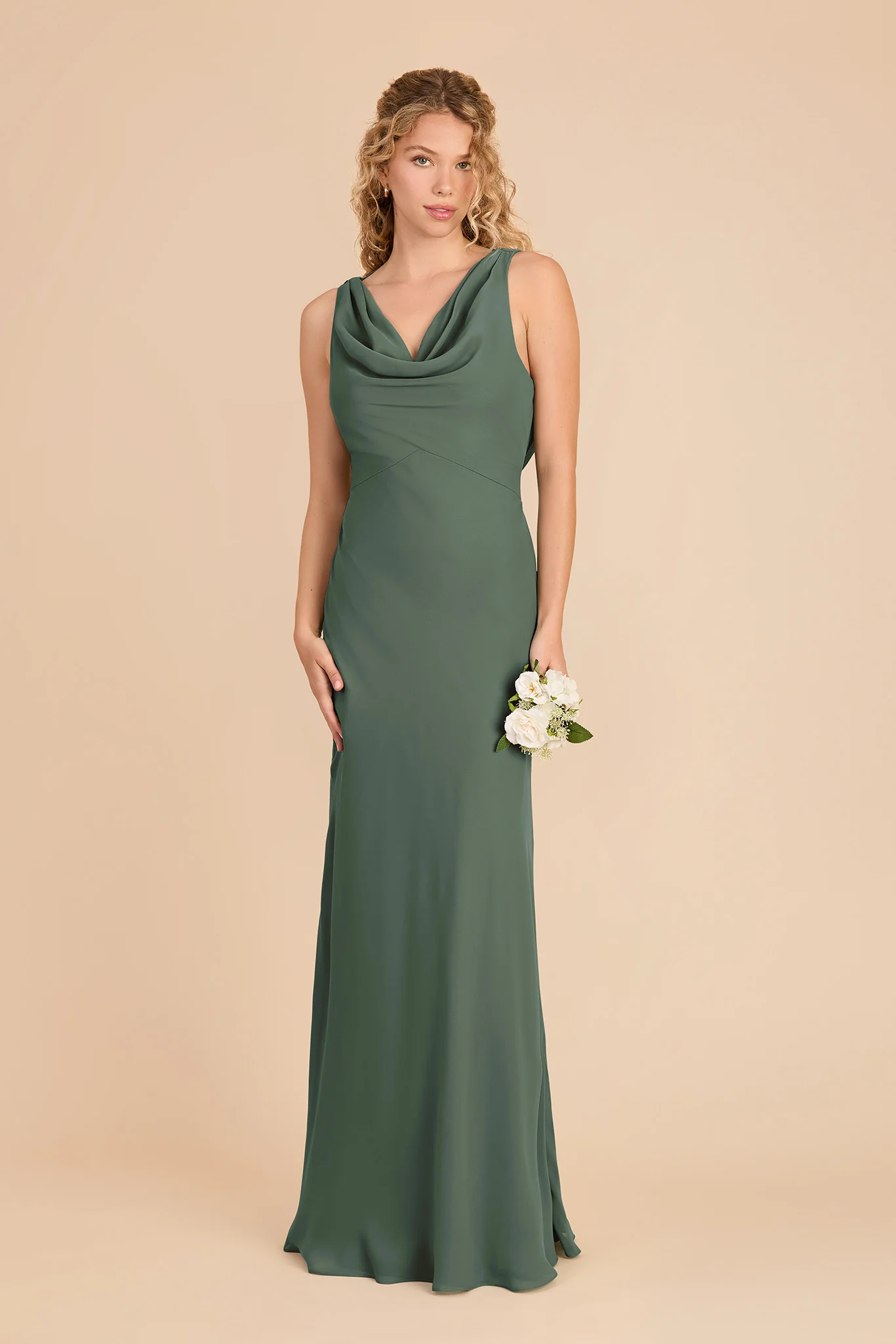 Bonnie Chiffon Dress - Eucalyptus