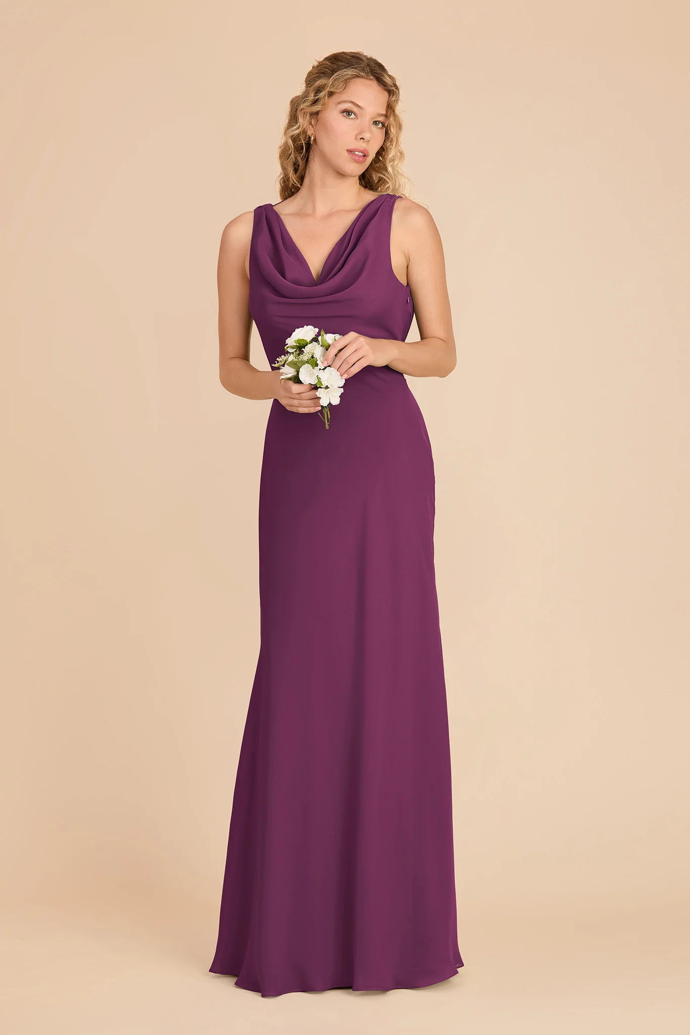 Bonnie Chiffon Dress - Fig - Image 2
