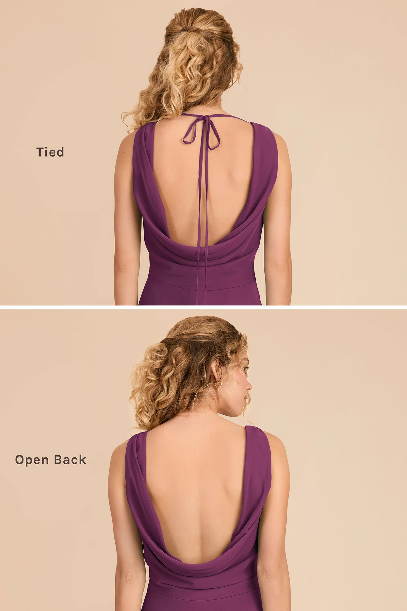 Bonnie Chiffon Dress - Fig - Image 4