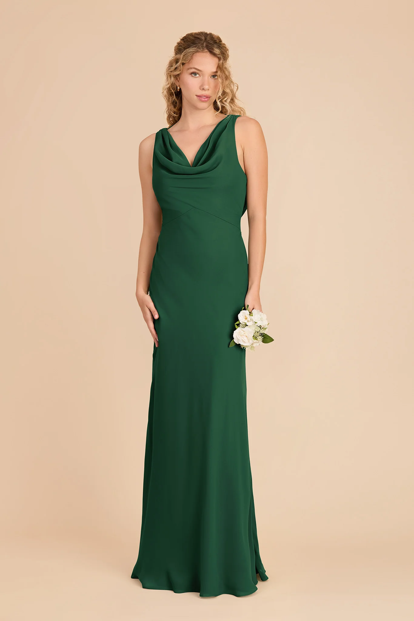 Bonnie Chiffon Dress - Forest Green