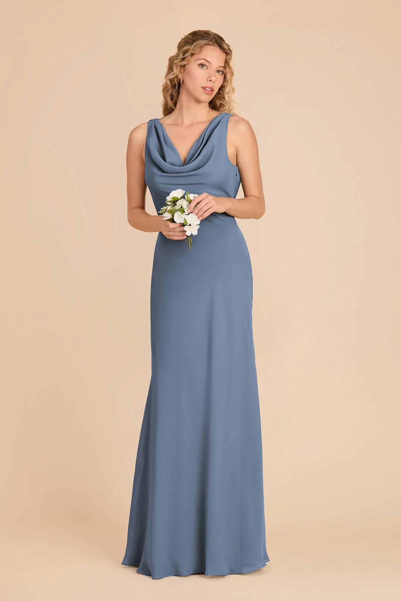 Bonnie Chiffon Dress - French Blue - Image 2