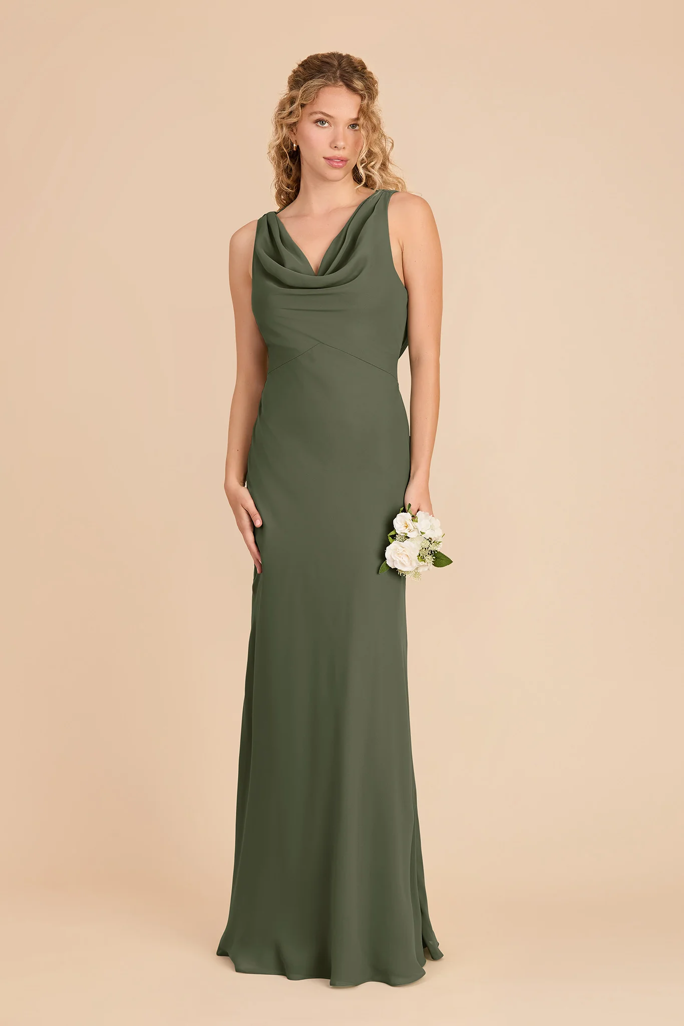 Bonnie Chiffon Dress - Olive