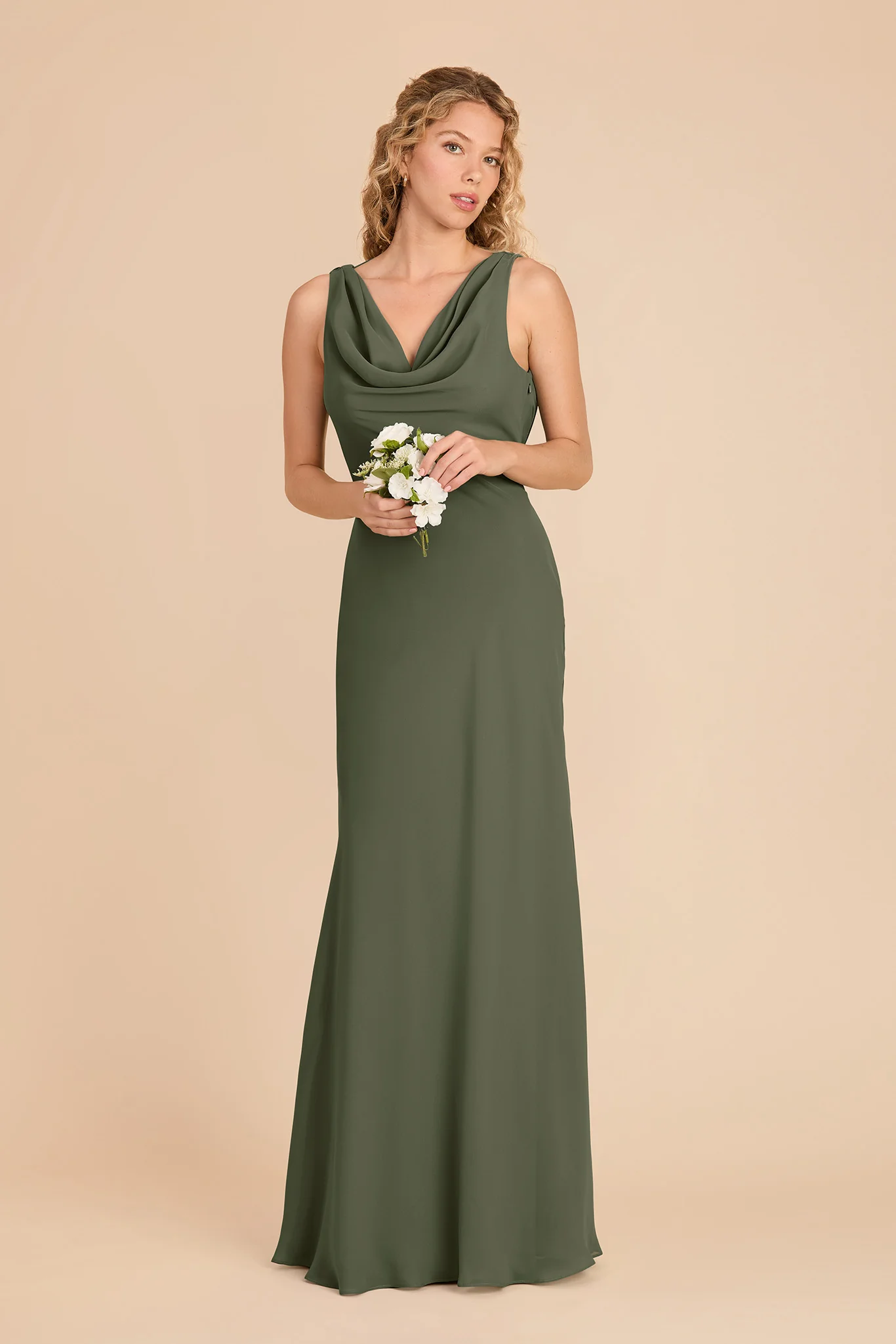 Bonnie Chiffon Dress - Olive - Image 2