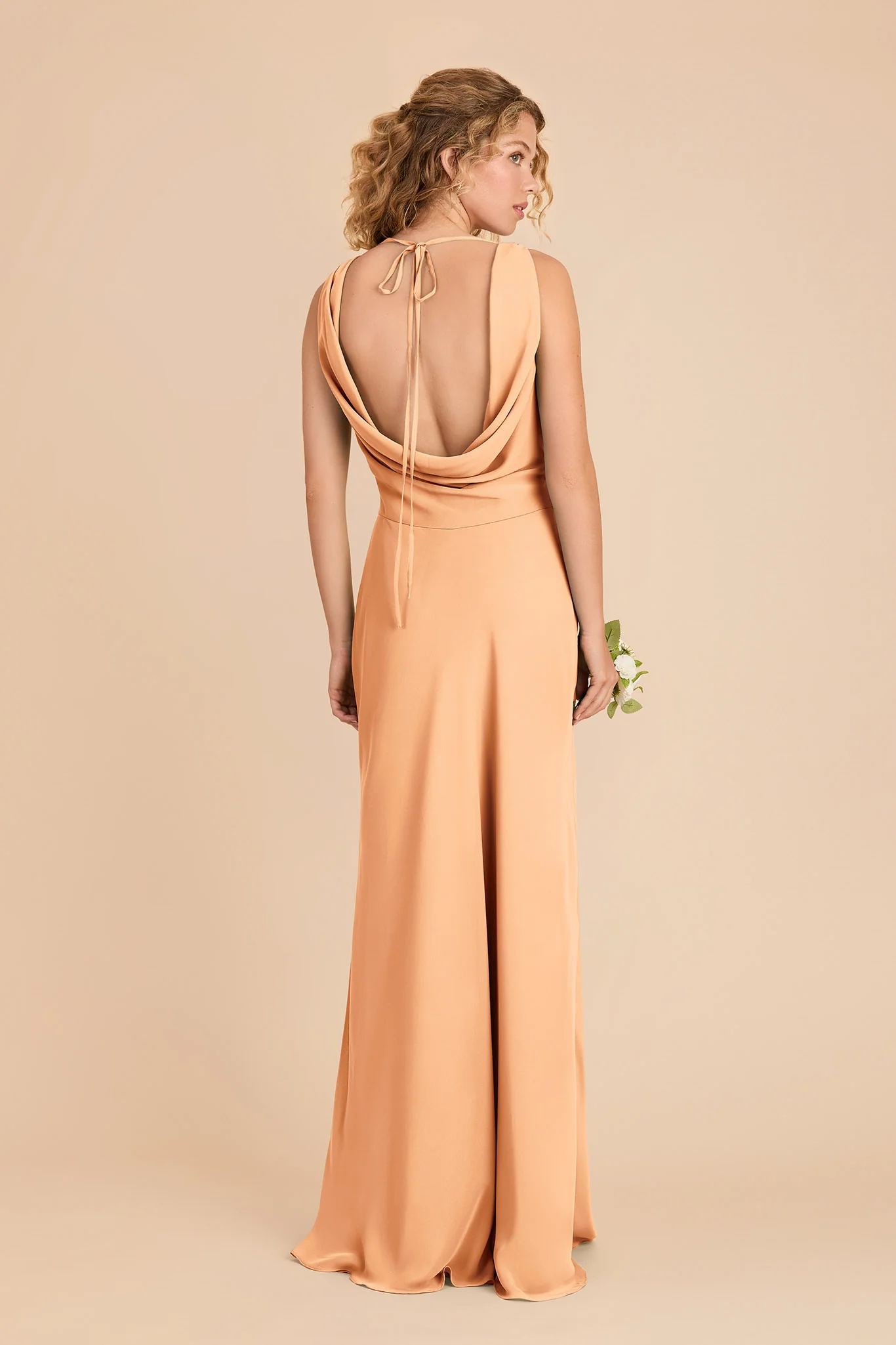 Bonnie Chiffon Dress - Peach - Image 3
