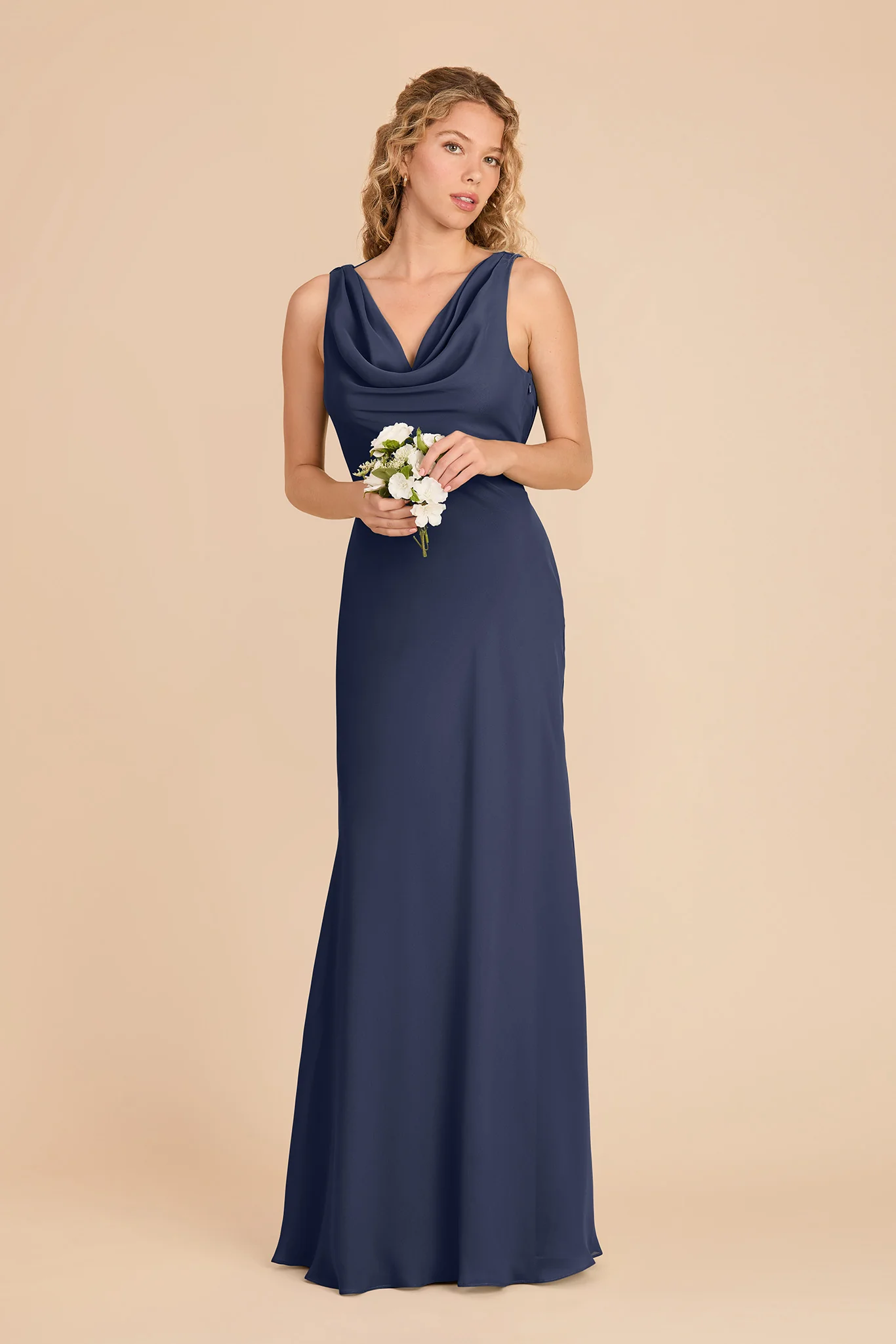 Bonnie Chiffon Dress - Slate Blue - Image 2