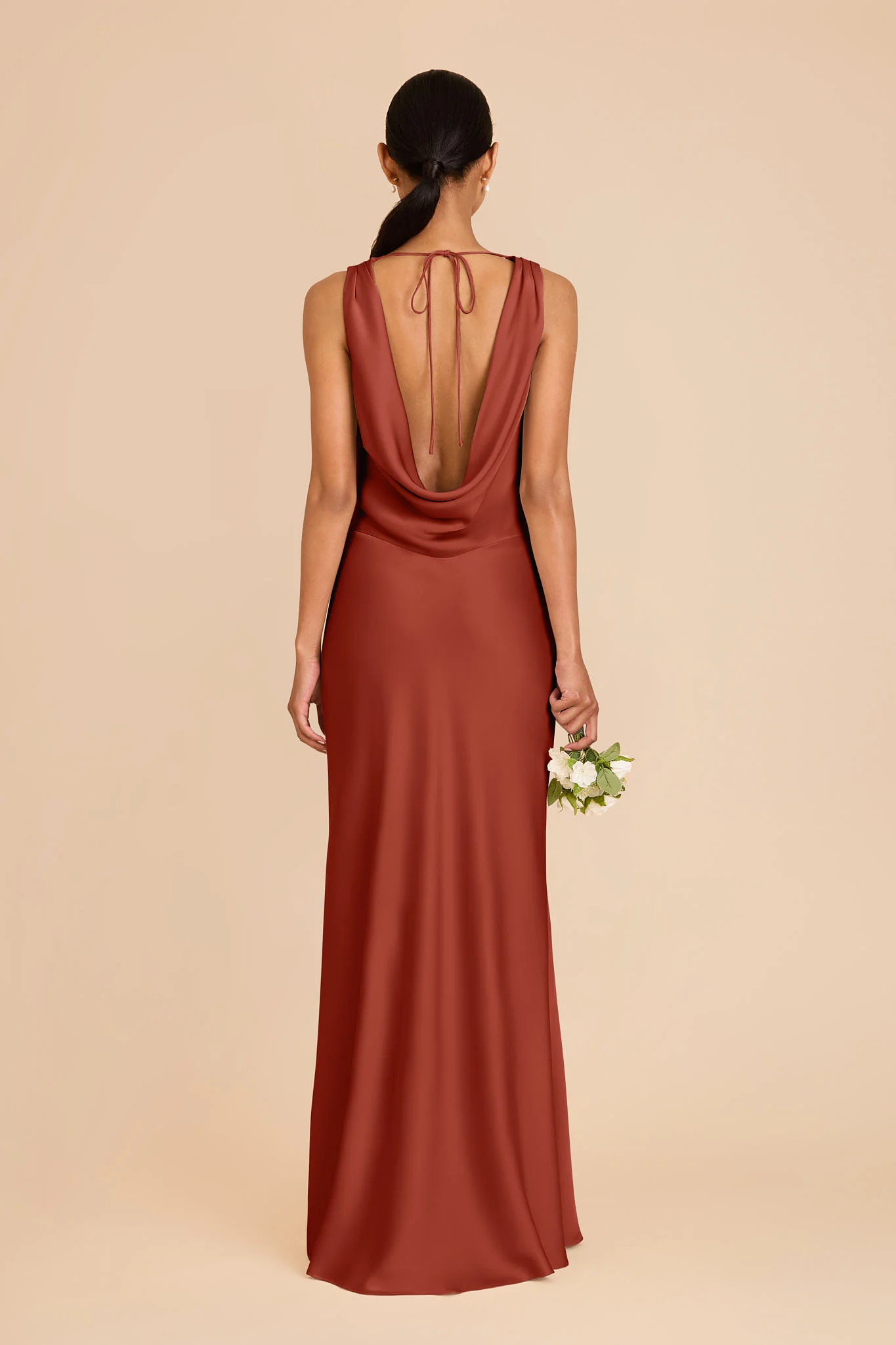Bonnie Matte Satin Dress - Auburn - Image 5
