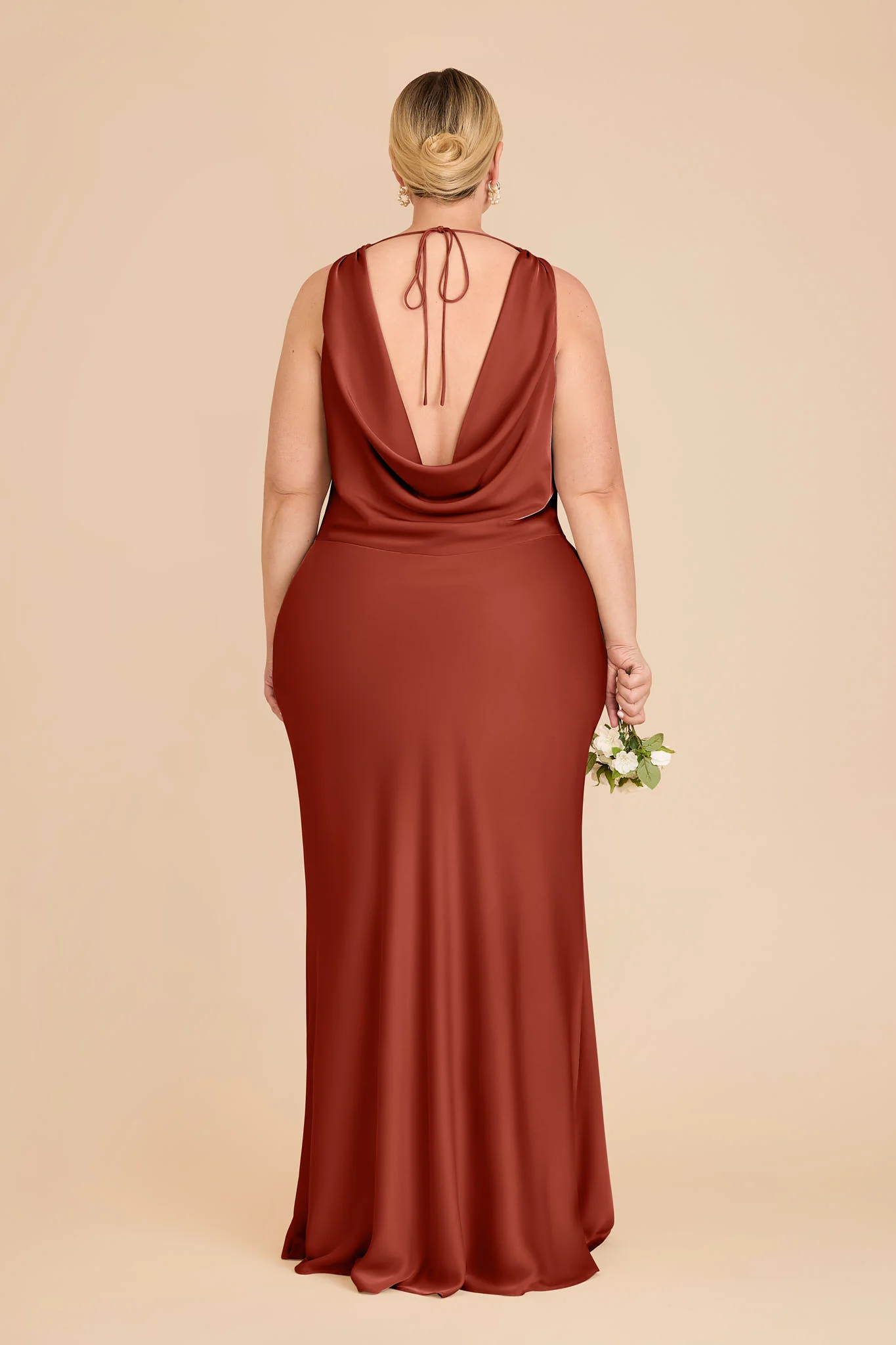 Bonnie Matte Satin Dress - Auburn - Image 8