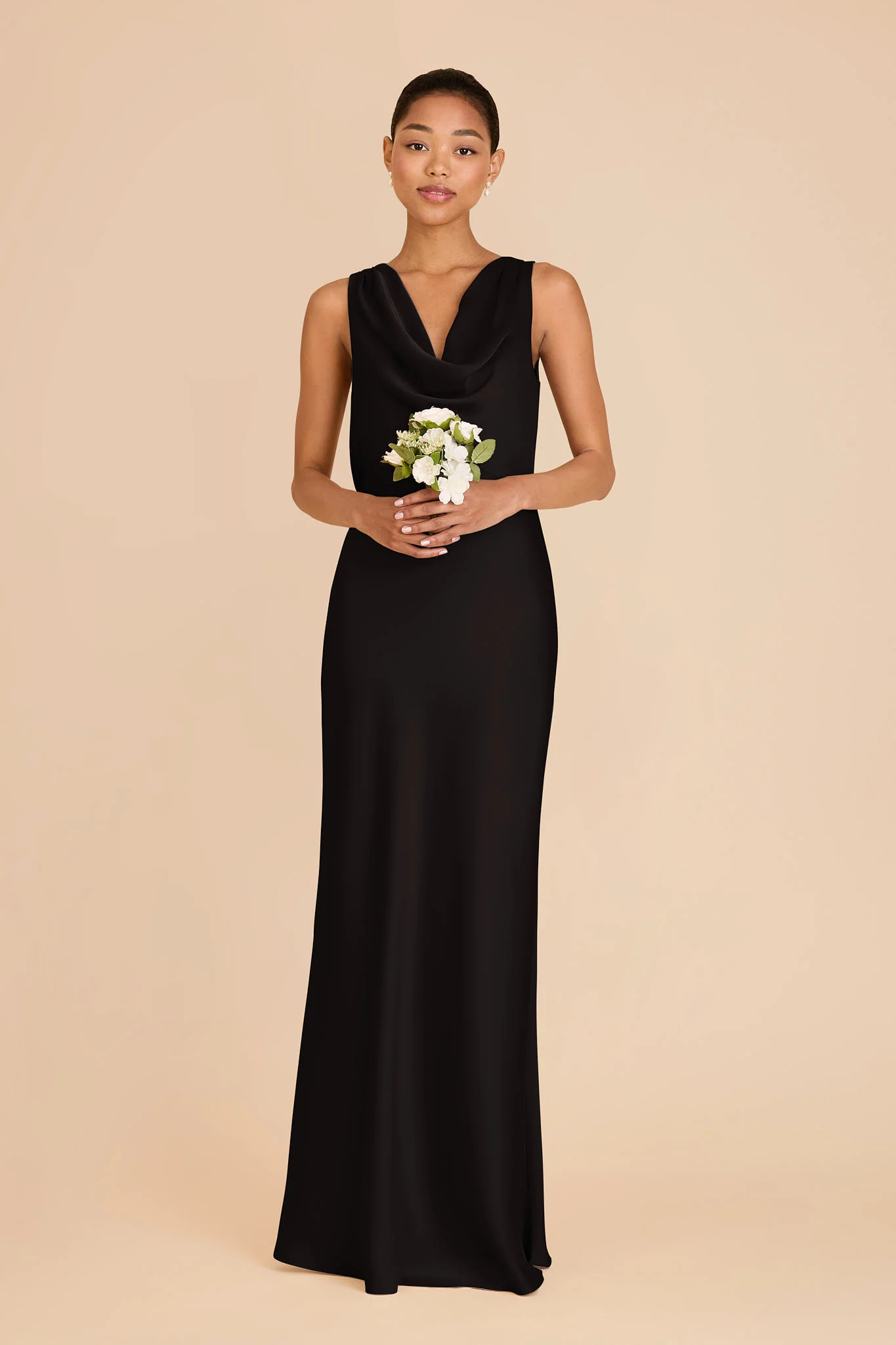 Bonnie Matte Satin Dress - Black