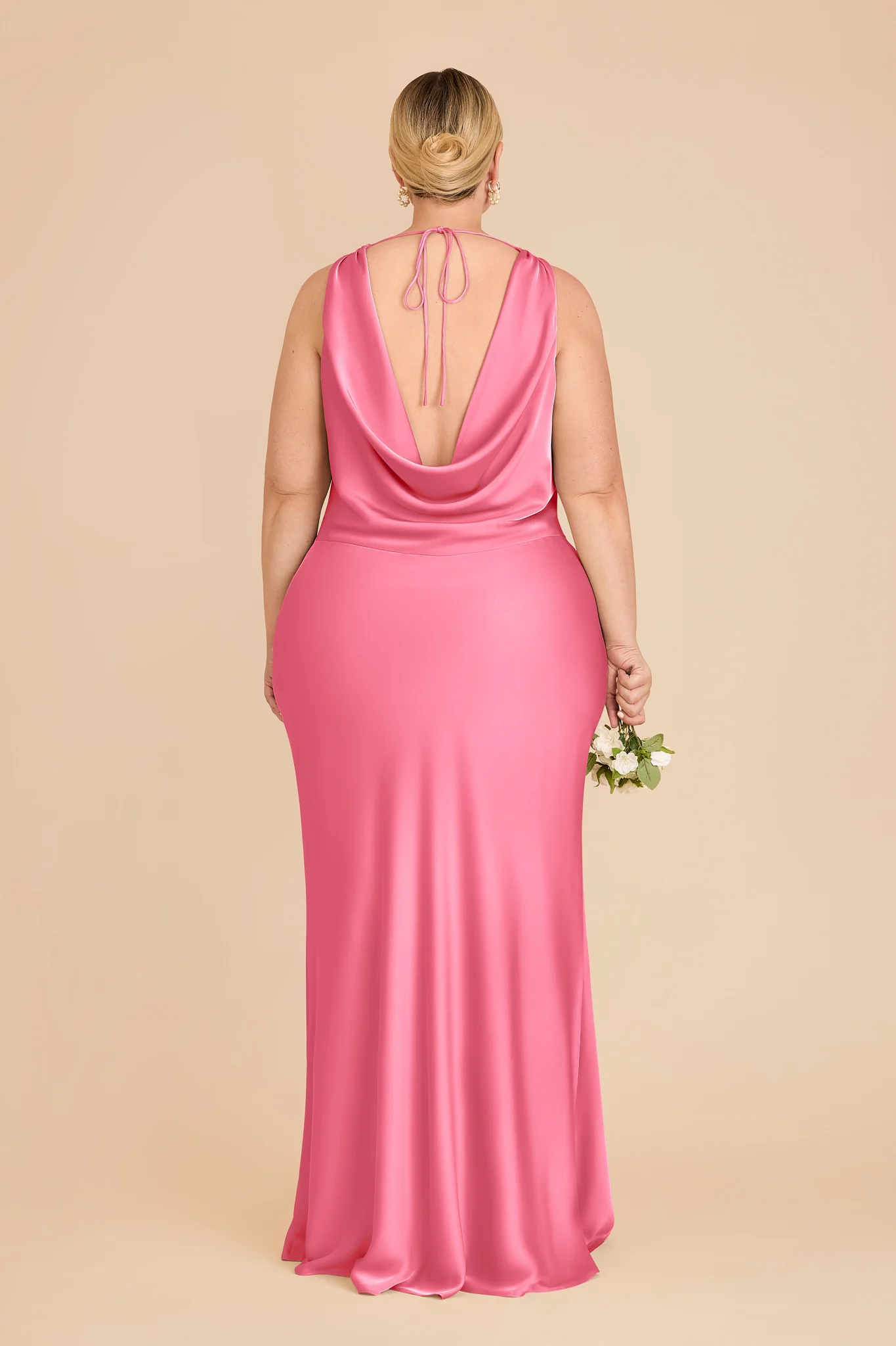 Bonnie Matte Satin Dress - Bon Bon Pink - Image 7