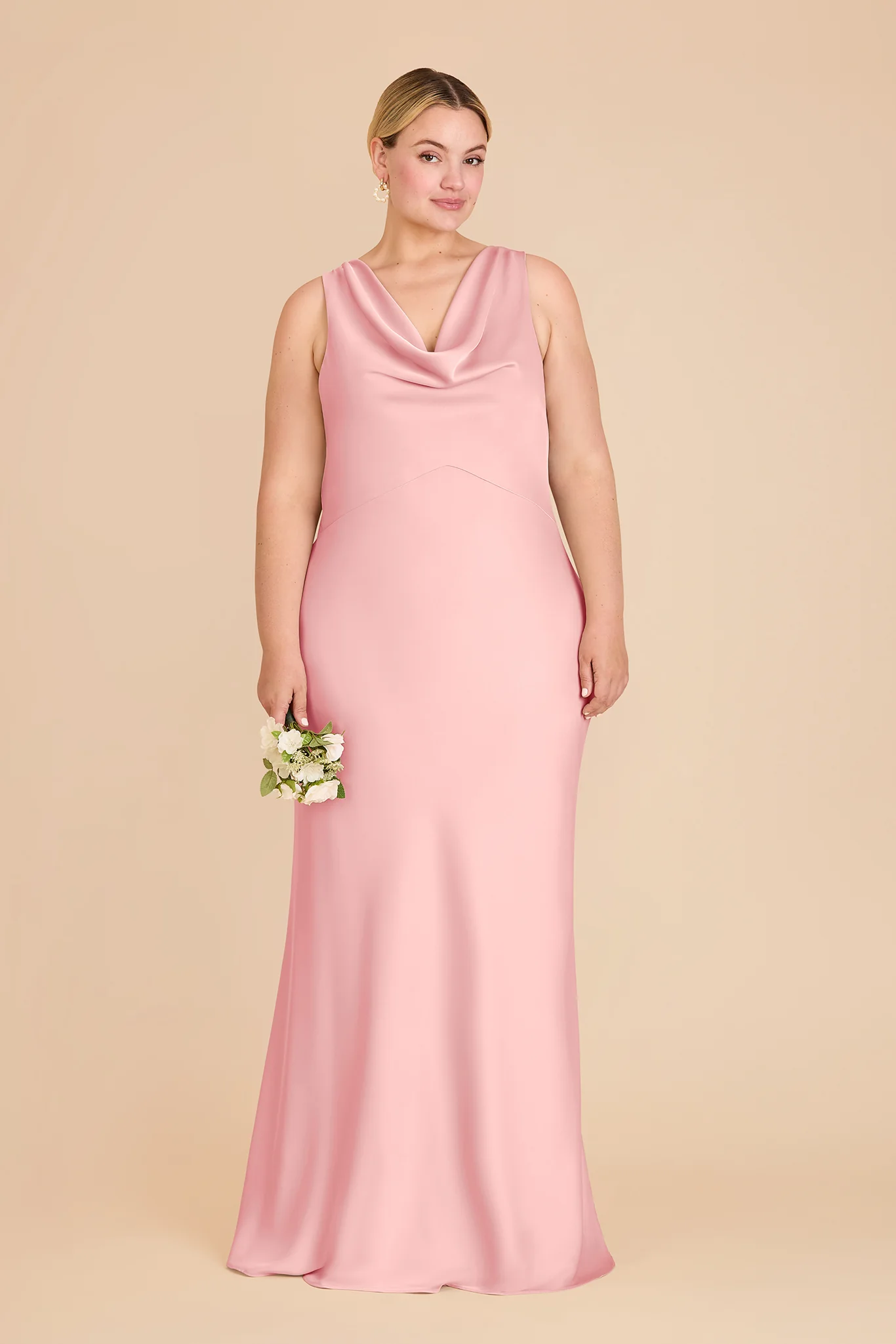 Bonnie Matte Satin Dress - Bubblegum Pink - Image 2