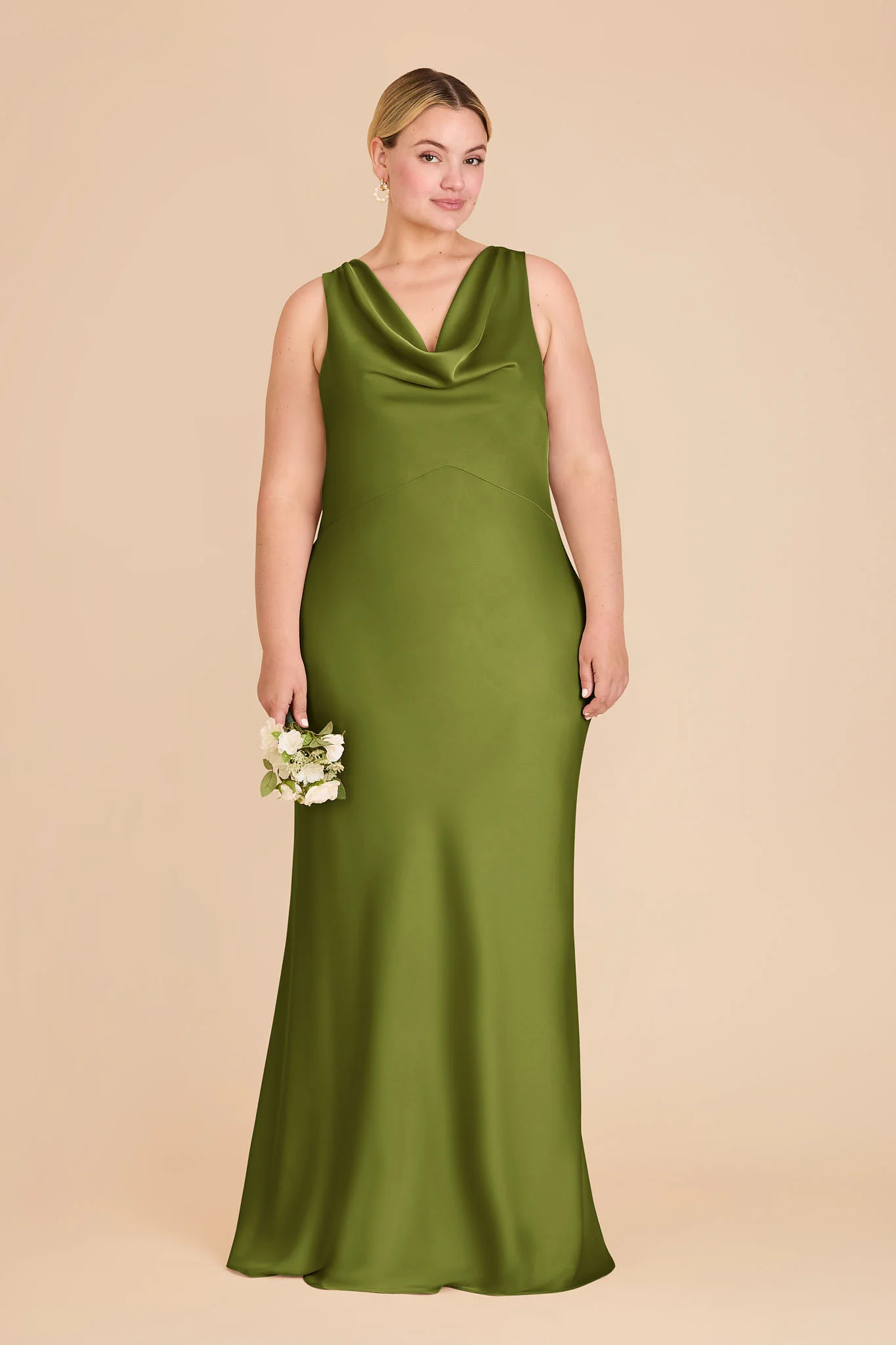 Bonnie Matte Satin Dress - Cactus - Image 2