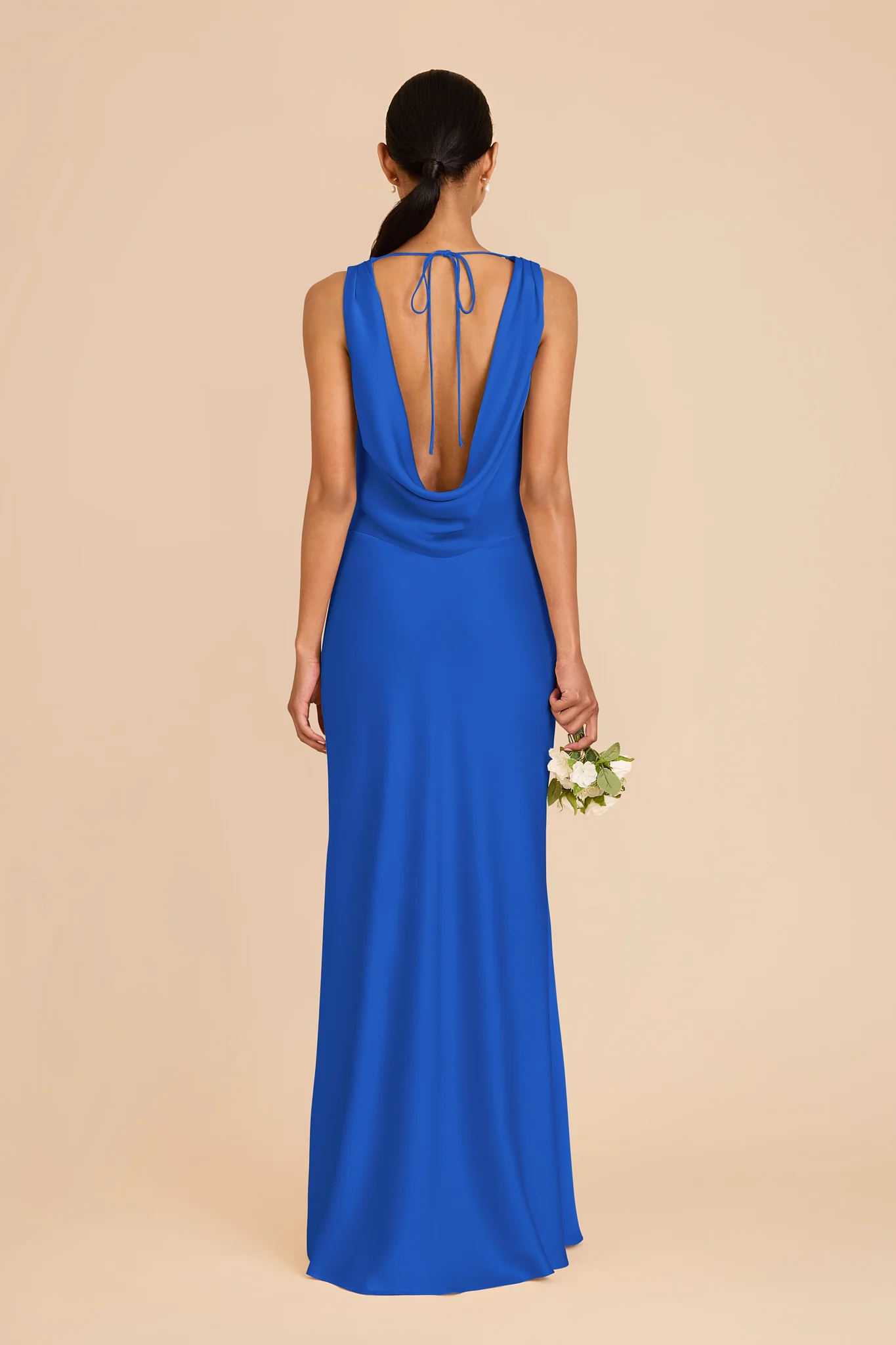 Bonnie Matte Satin Dress - Cobalt Blue - Image 5