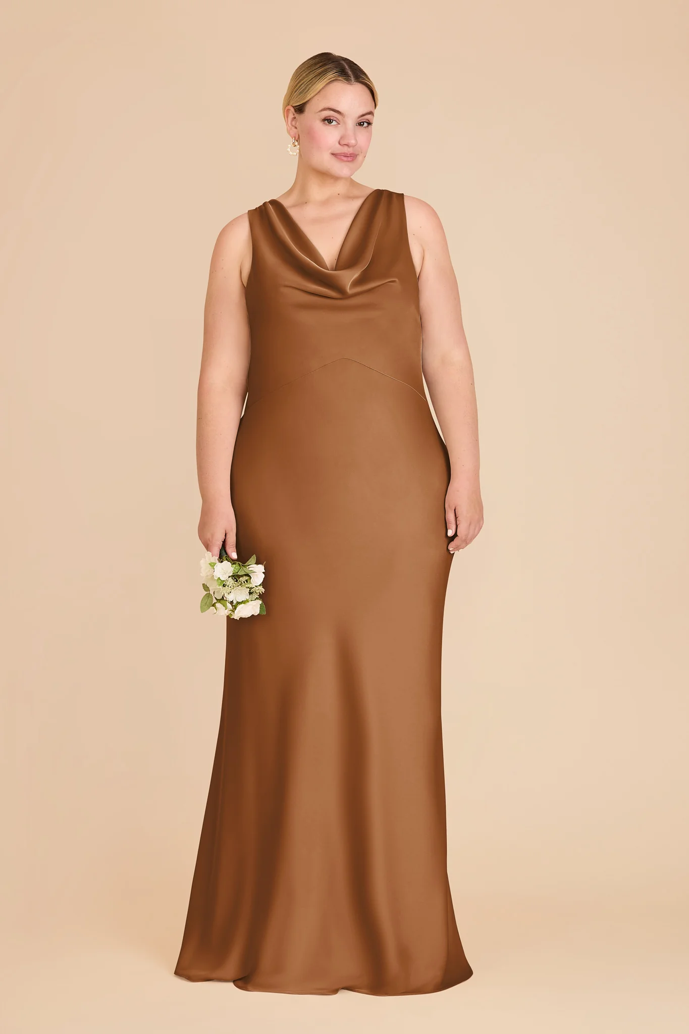 Bonnie Matte Satin Dress - Copper - Image 2