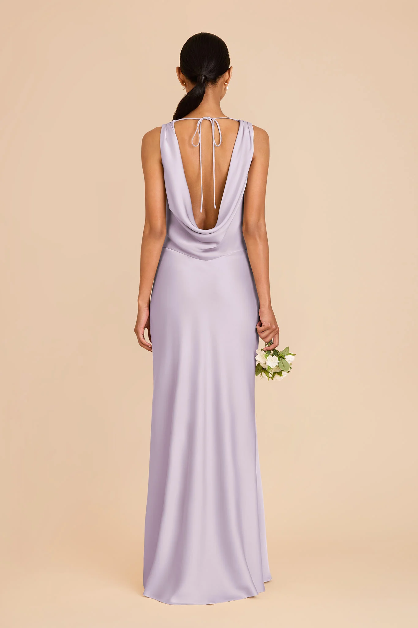 Bonnie Matte Satin Dress - Dusty Lilac - Image 5