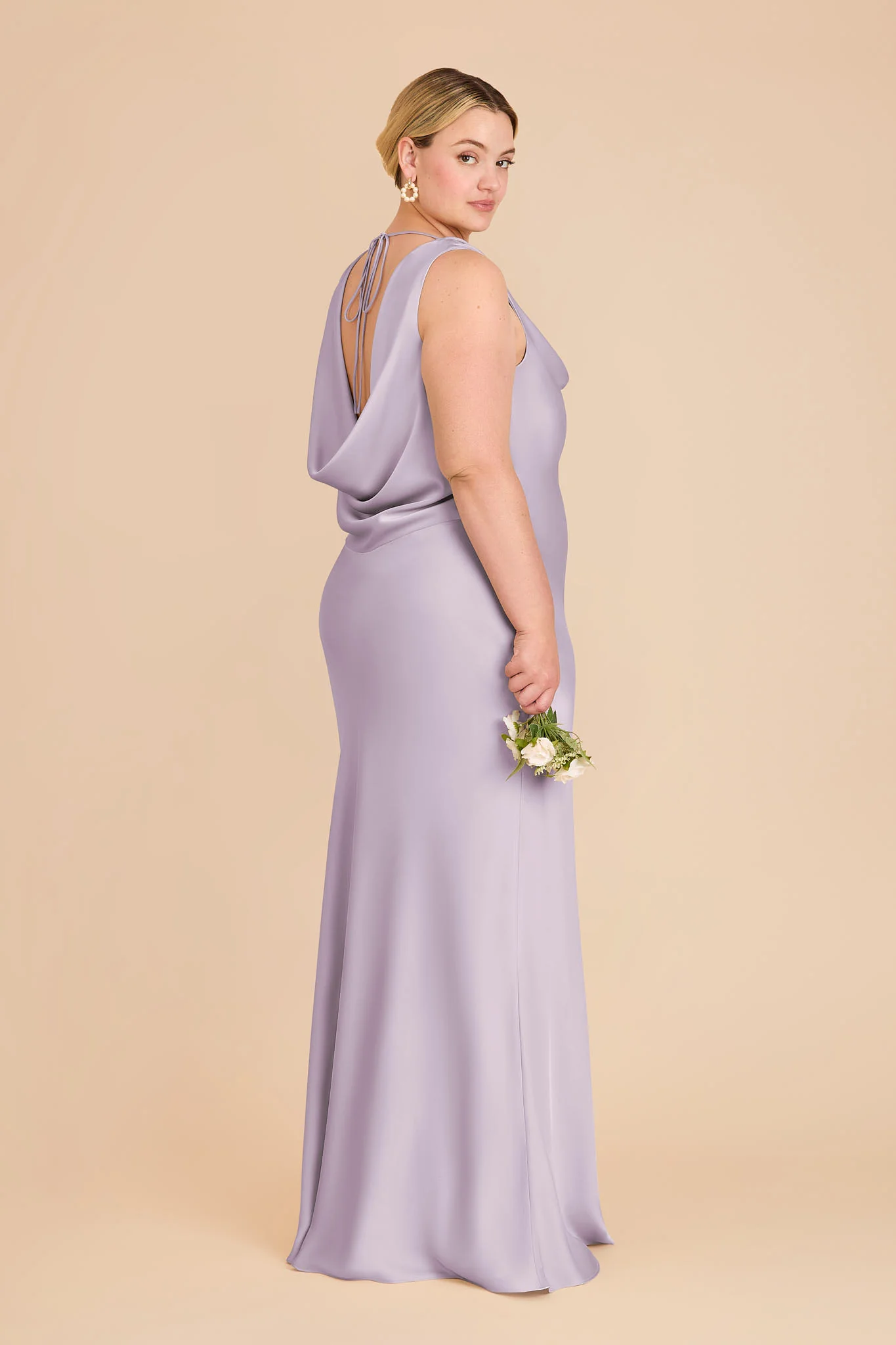 Bonnie Matte Satin Dress - Dusty Lilac - Image 7