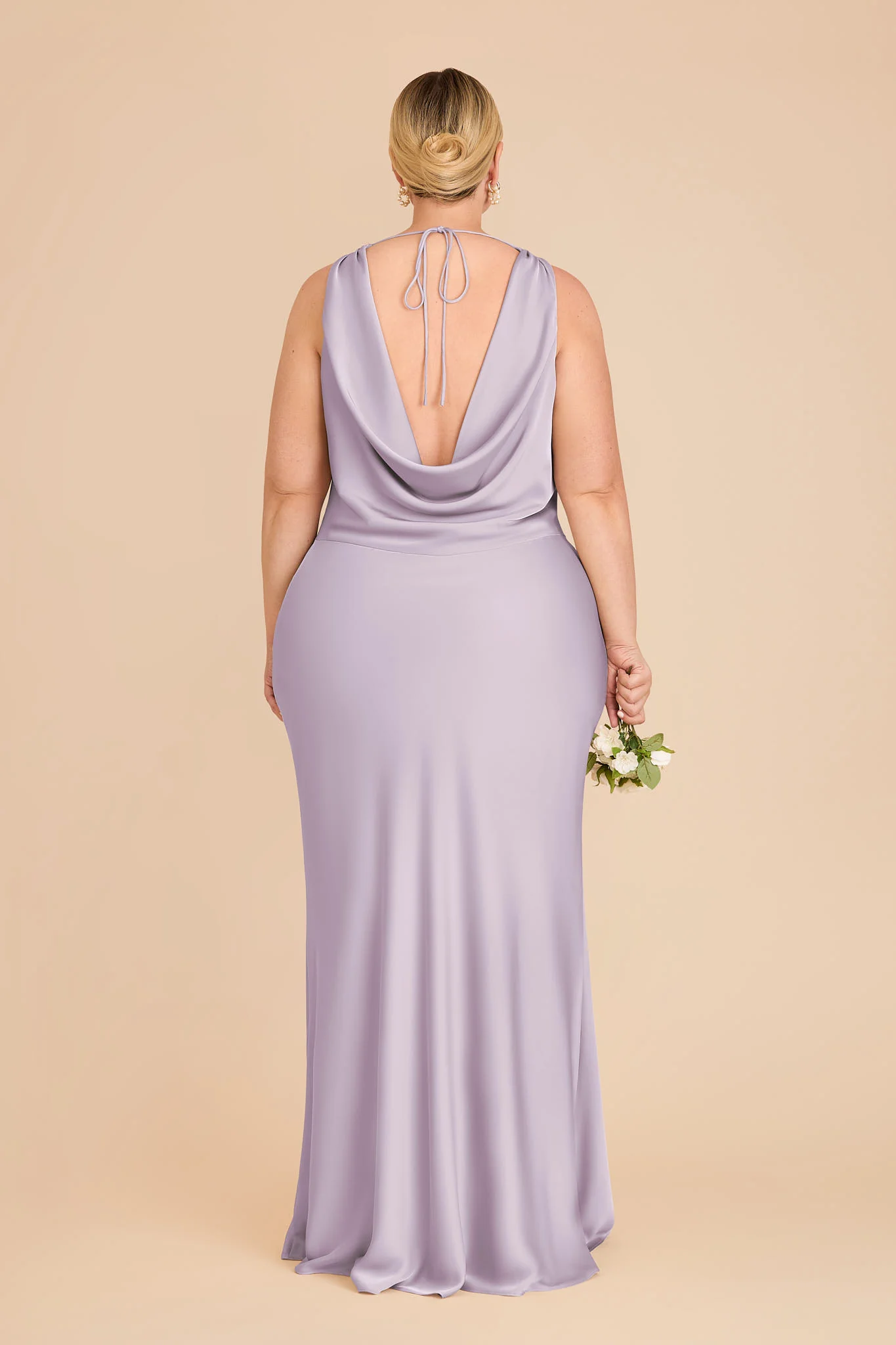 Bonnie Matte Satin Dress - Dusty Lilac - Image 8