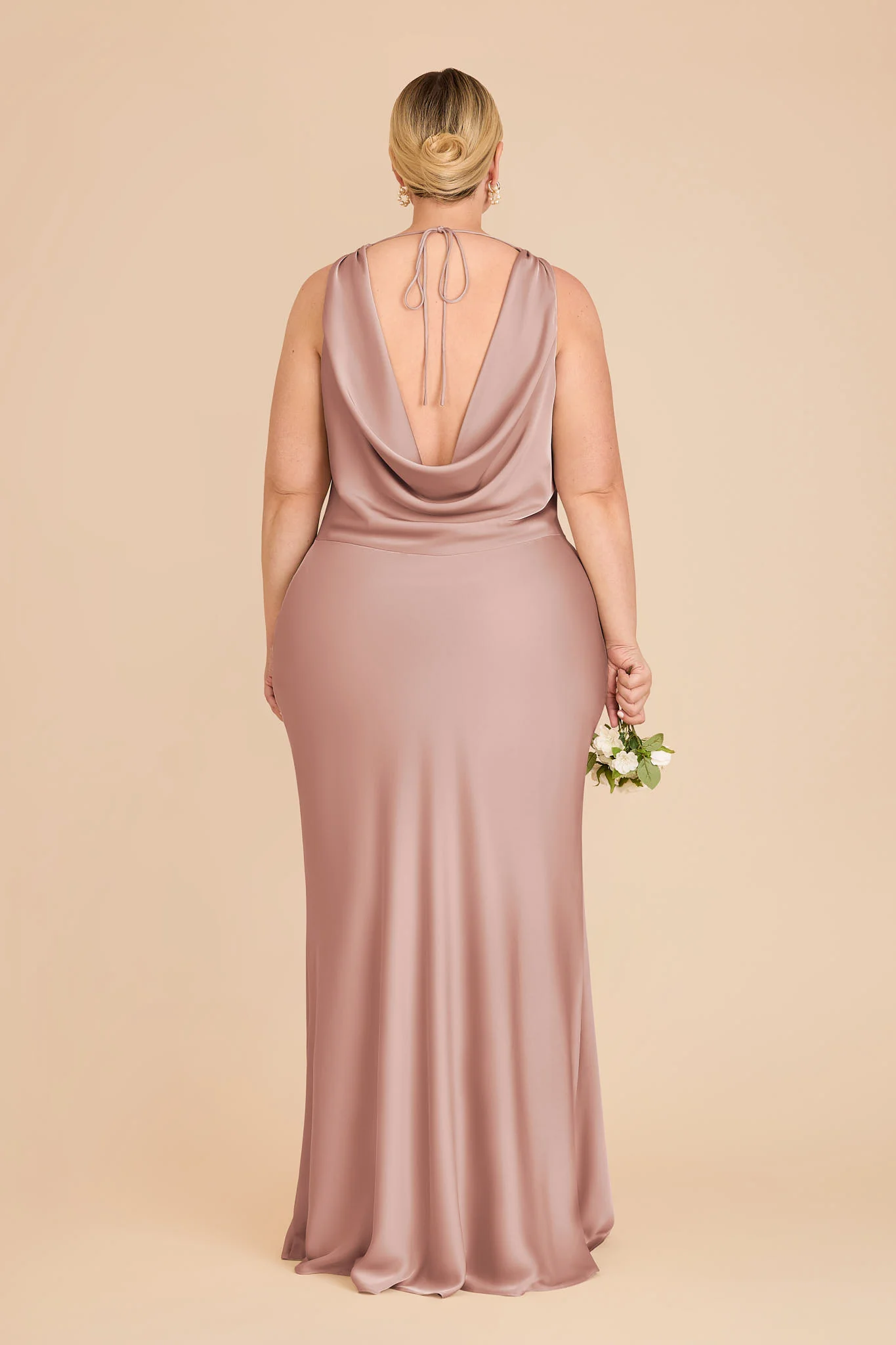 Bonnie Matte Satin Dress - English Rose - Image 8
