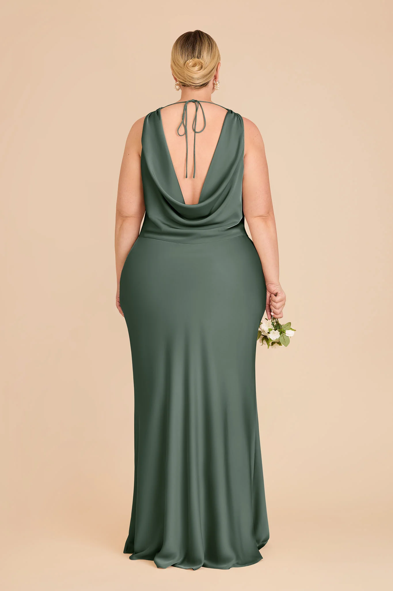 Bonnie Matte Satin Dress - Eucalyptus - Image 7