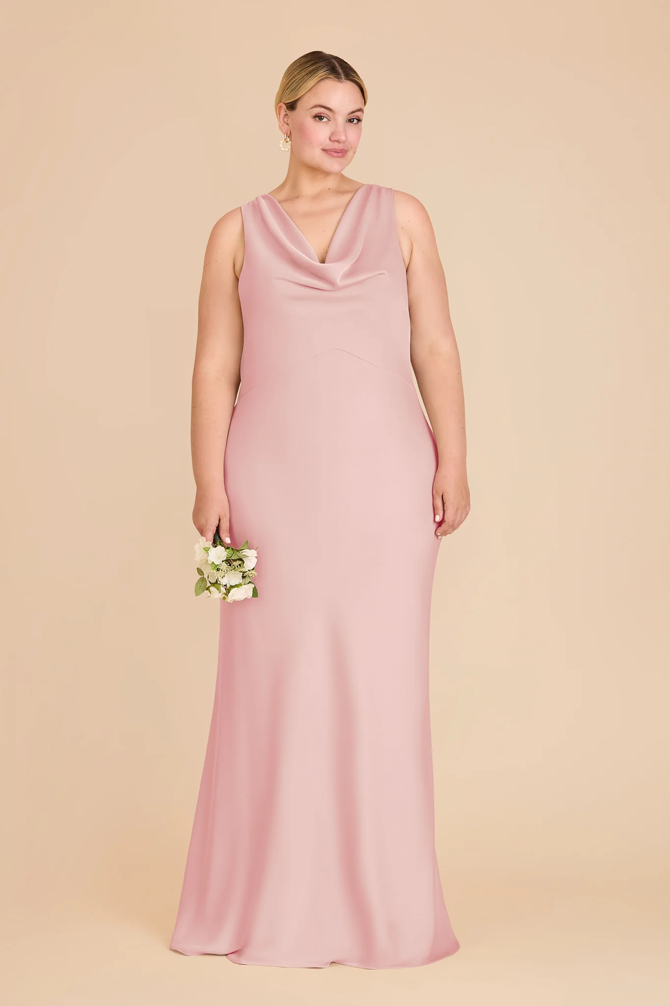 Bonnie Matte Satin Dress - Fondant Pink - Image 2