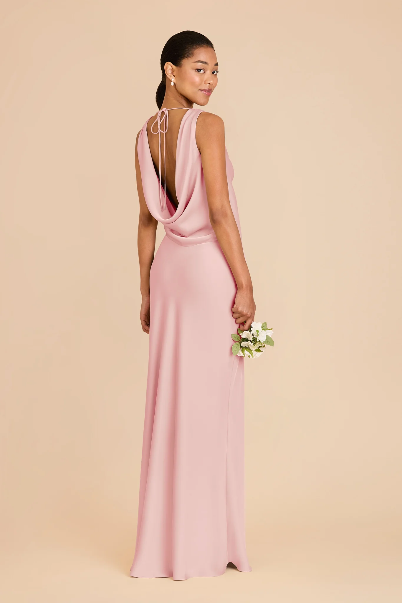 Bonnie Matte Satin Dress - Fondant Pink - Image 4