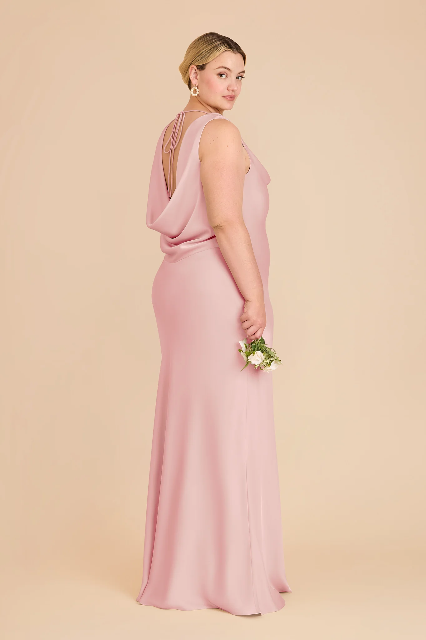 Bonnie Matte Satin Dress - Fondant Pink - Image 6