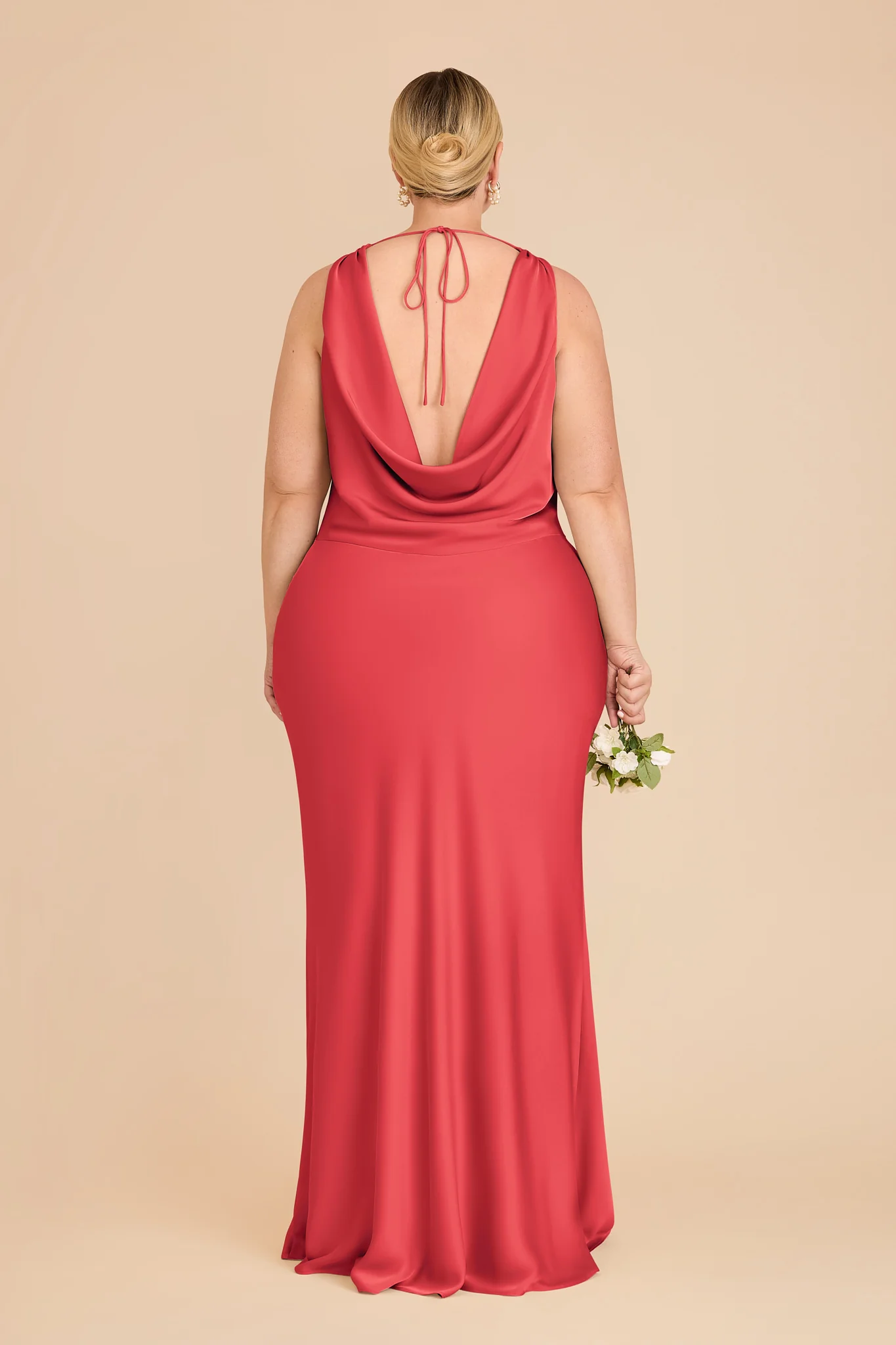 Bonnie Matte Satin Dress - Guava - Image 7