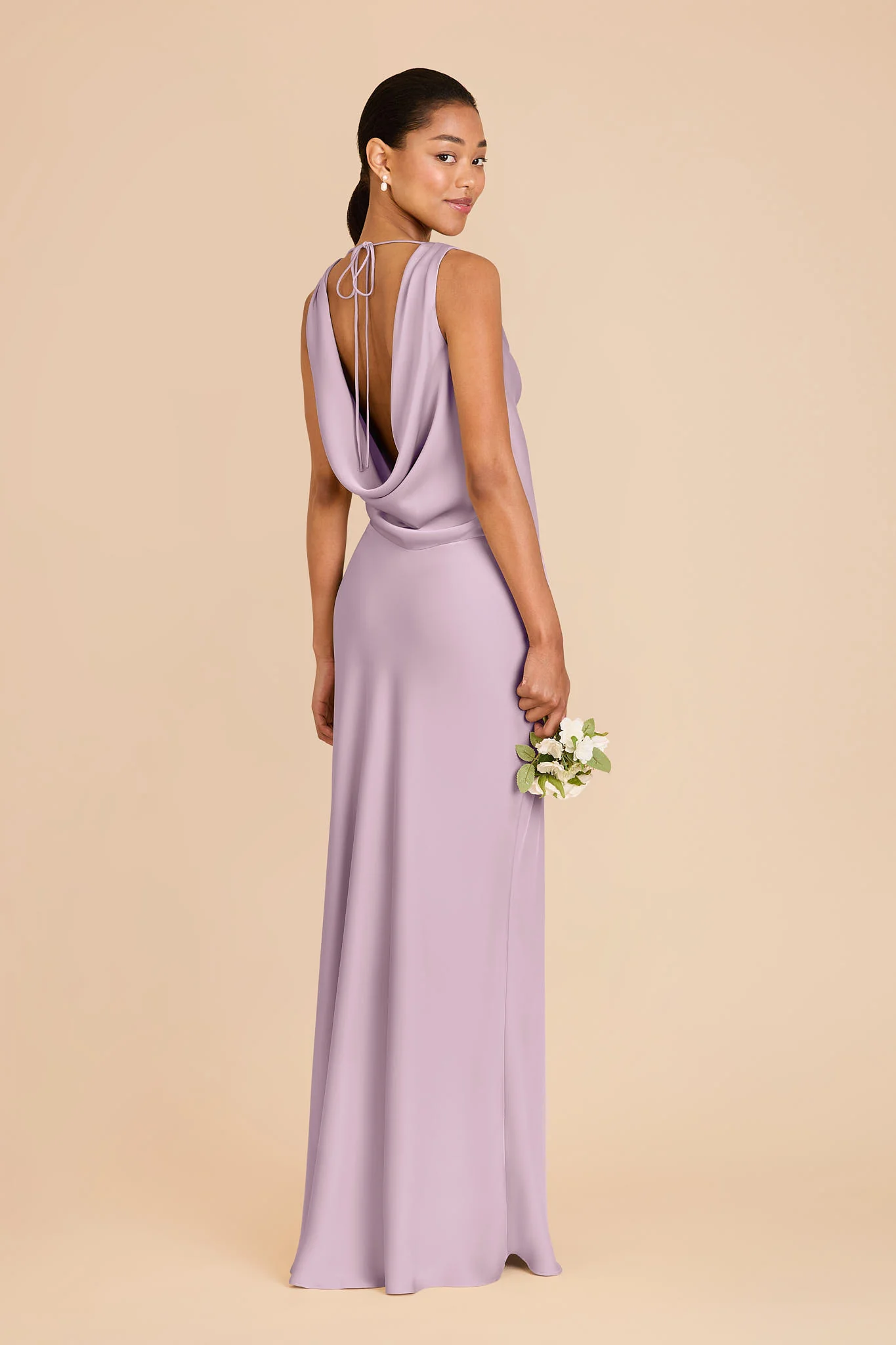 Bonnie Matte Satin Dress - Lavender - Image 4