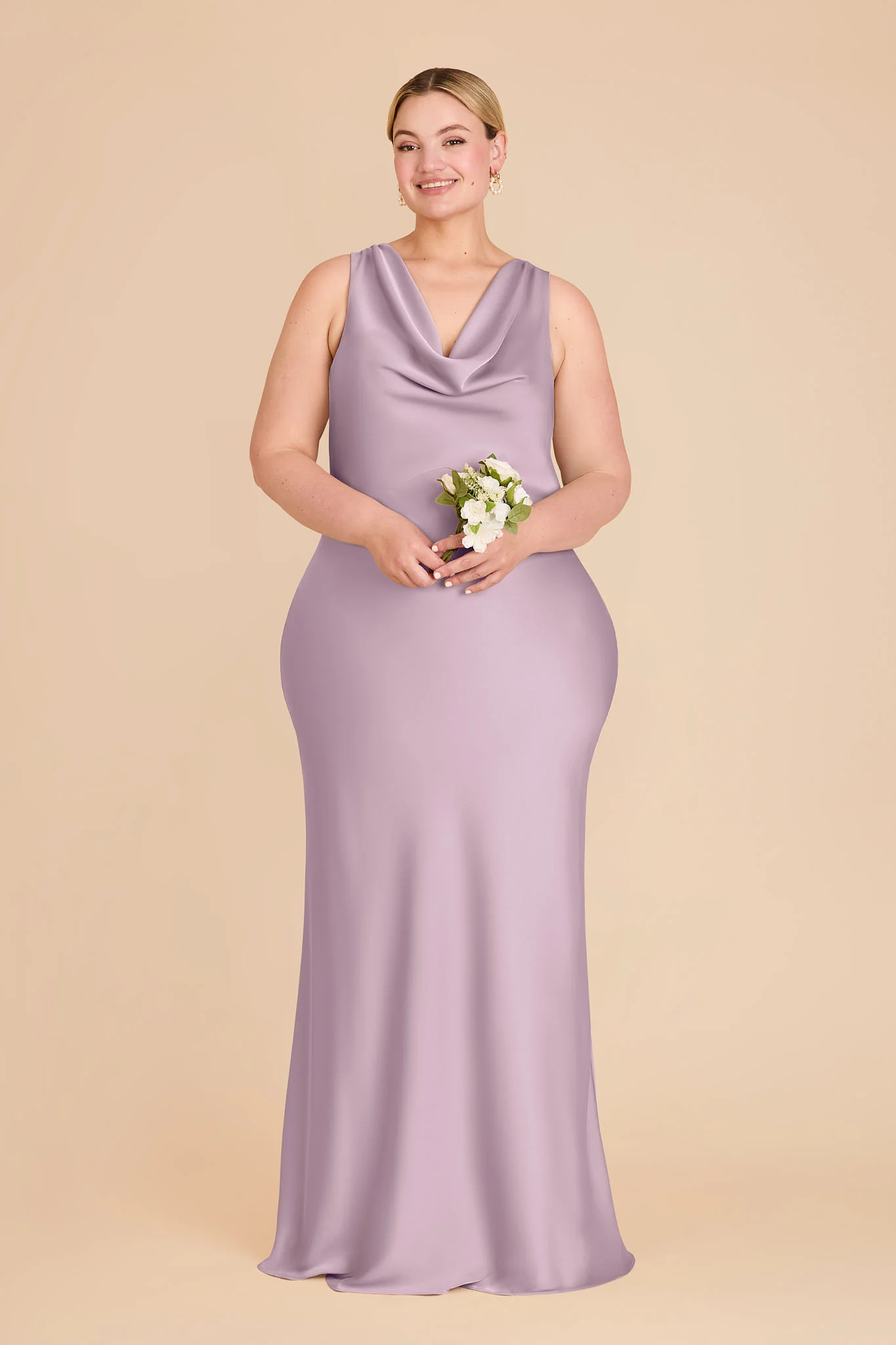 Bonnie Matte Satin Dress - Lavender - Image 7