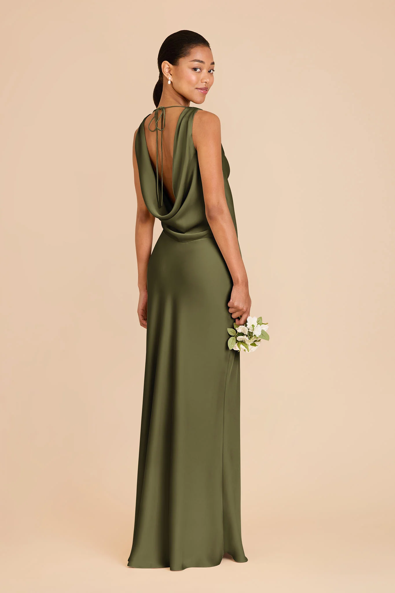 Bonnie Matte Satin Dress - Martini - Image 4