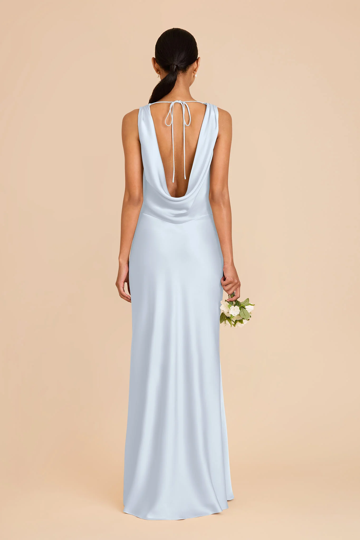 Bonnie Matte Satin Dress - Mist Blue - Image 5