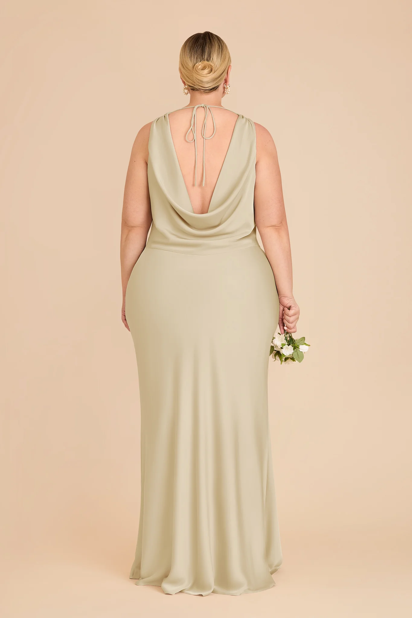 Bonnie Matte Satin Dress - Prosecco - Image 7