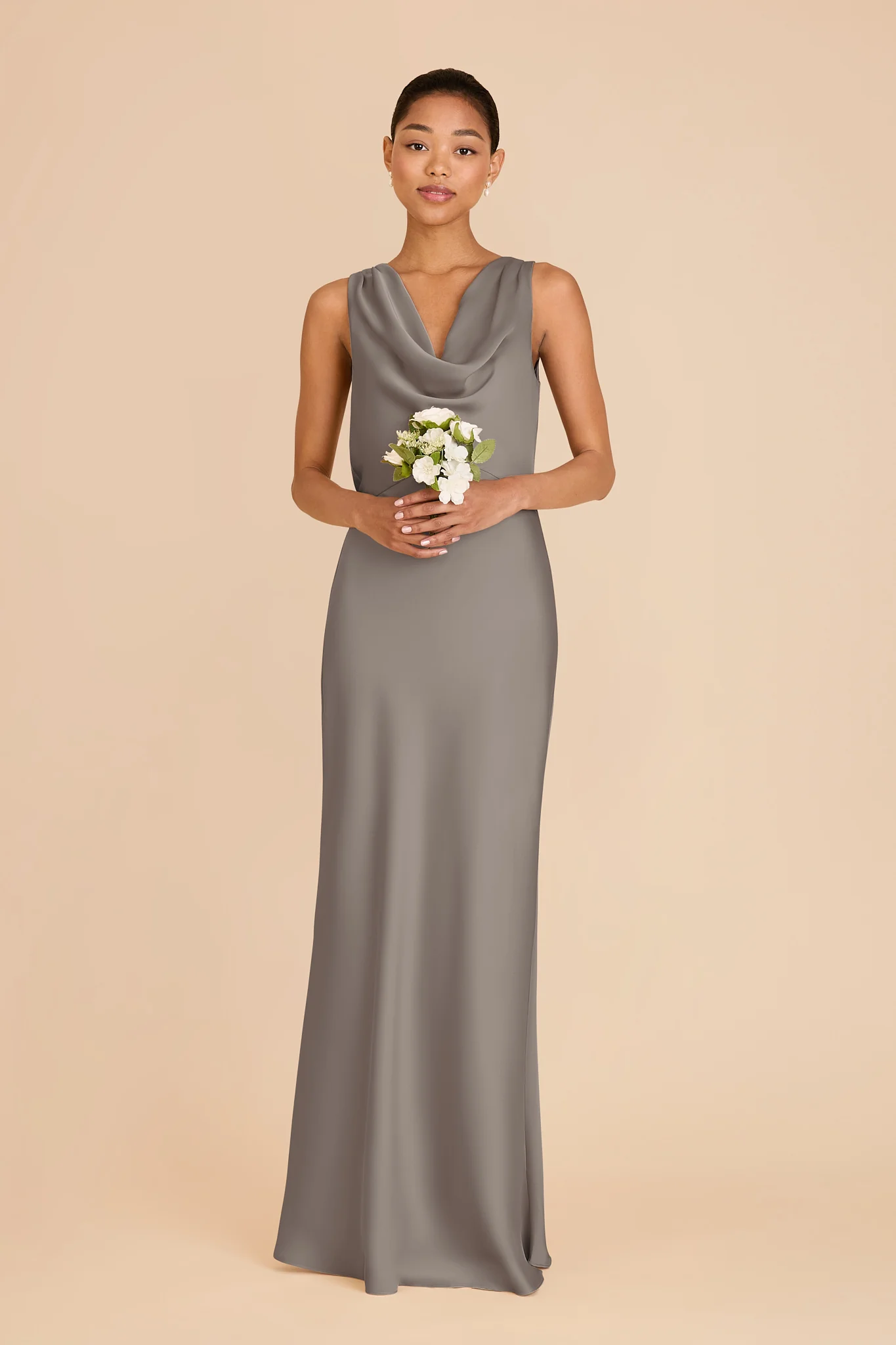 Bonnie Matte Satin Dress - Quartz - Image 2