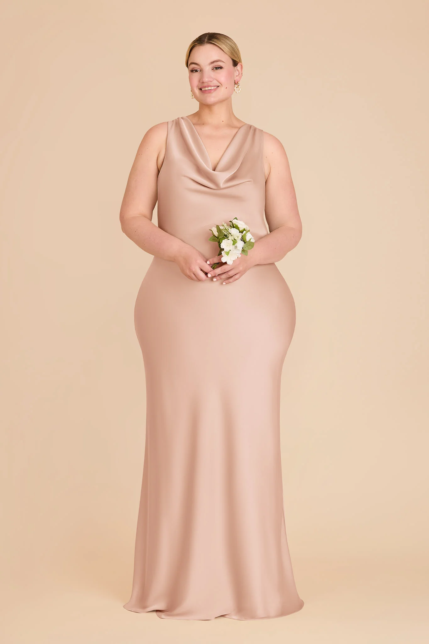 Bonnie Matte Satin Dress - Rose Gold - Image 6