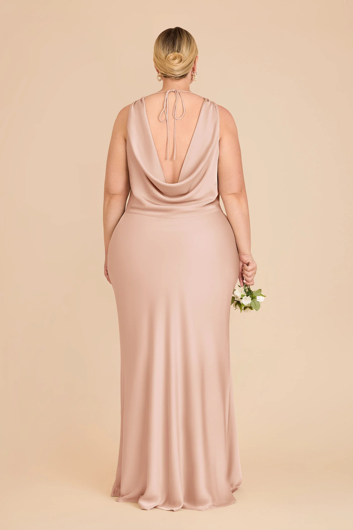 Bonnie Matte Satin Dress - Rose Gold - Image 8