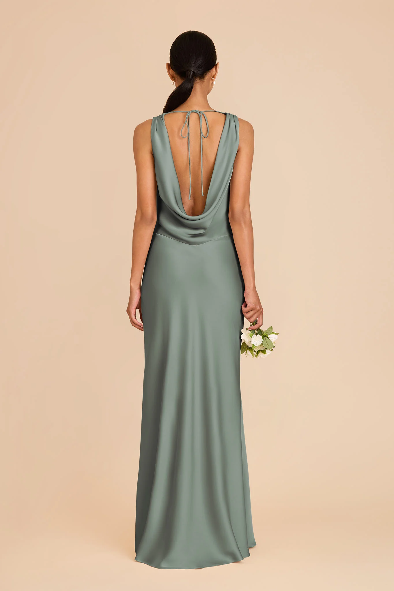 Bonnie Matte Satin Dress - Sea Glass - Image 5