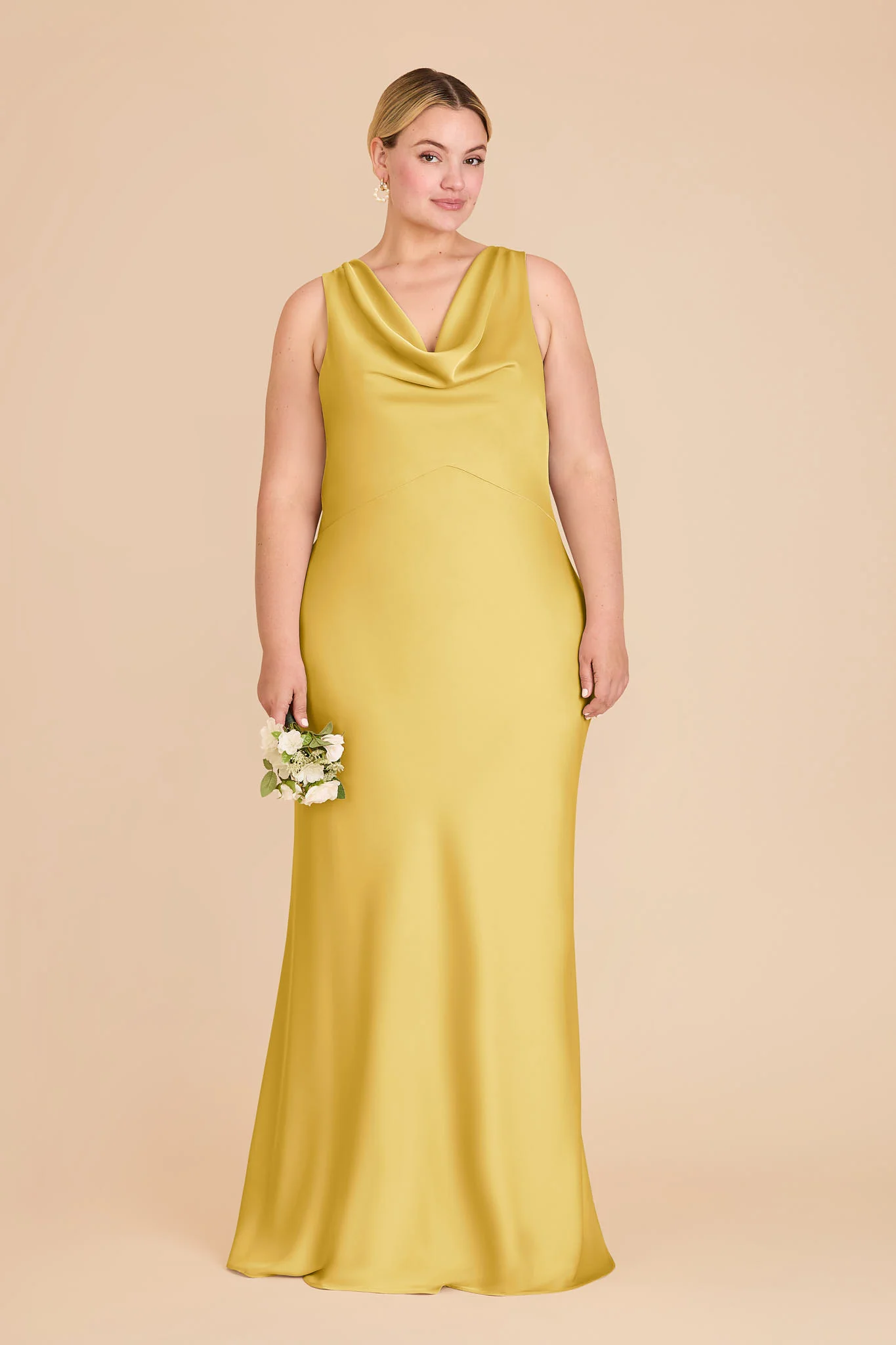 Bonnie Matte Satin Dress - Sunflower Yellow - Image 2
