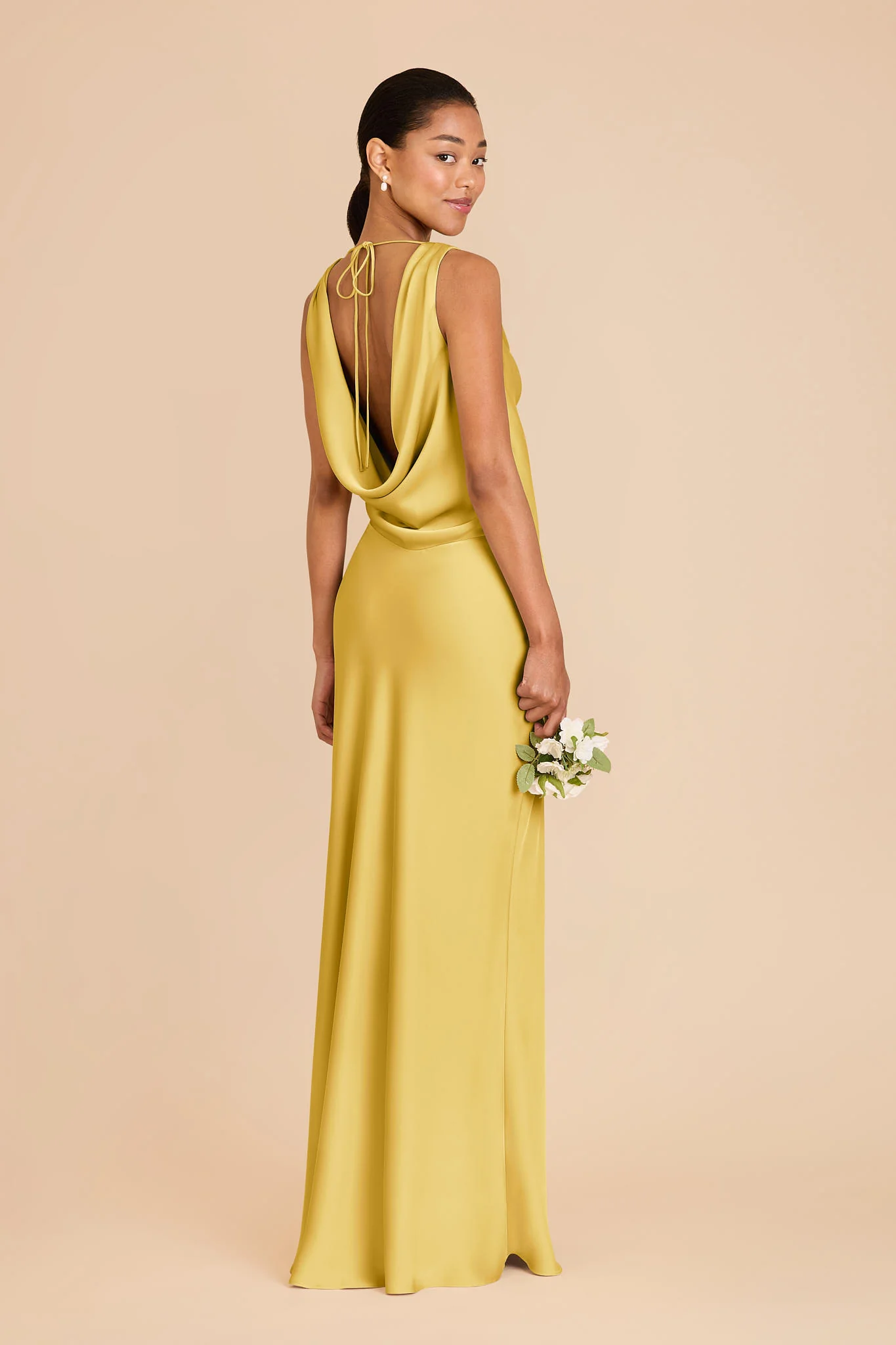 Bonnie Matte Satin Dress - Sunflower Yellow - Image 4