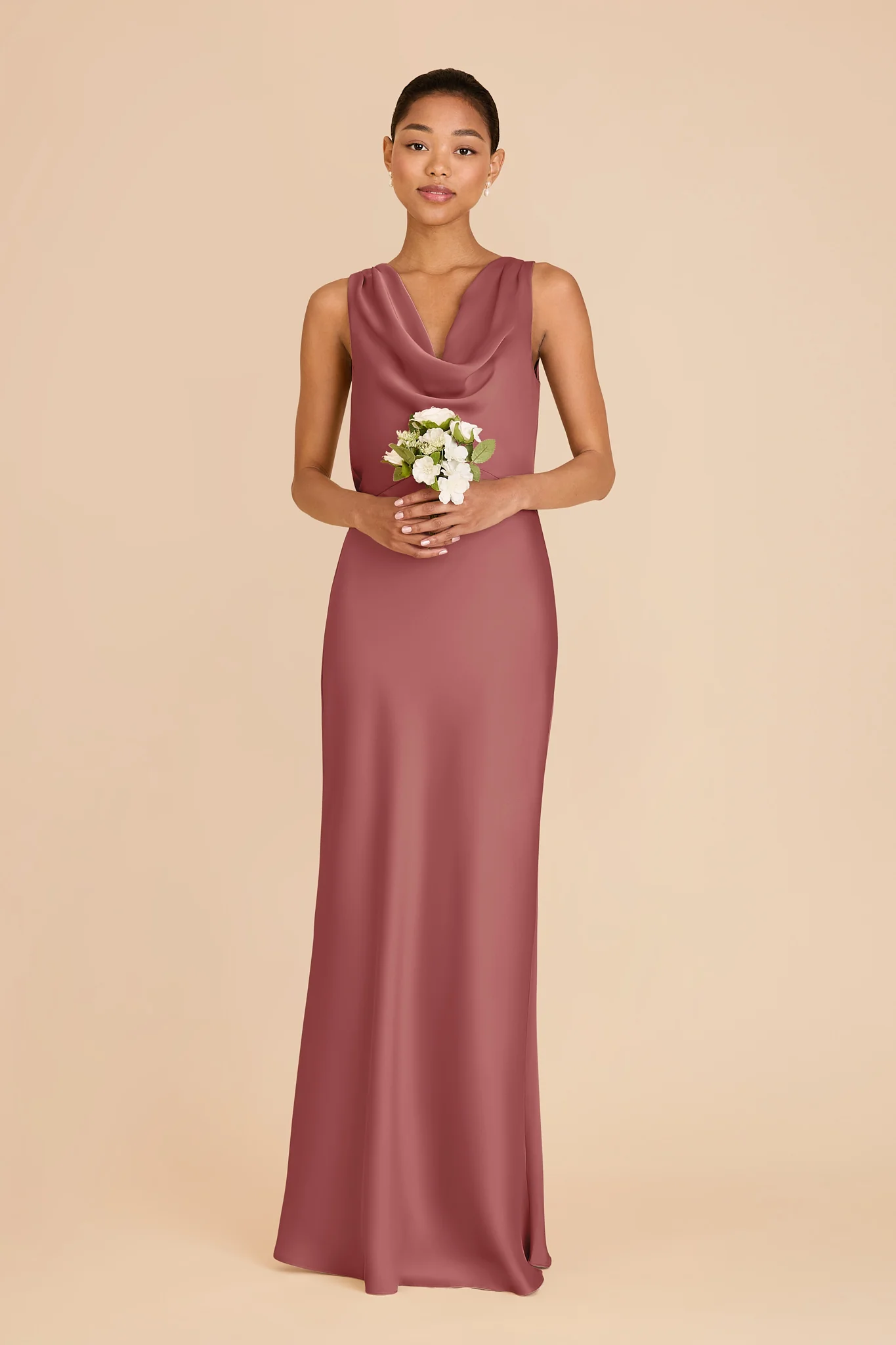 Bonnie Matte Satin Dress - Wild Rose - Image 2