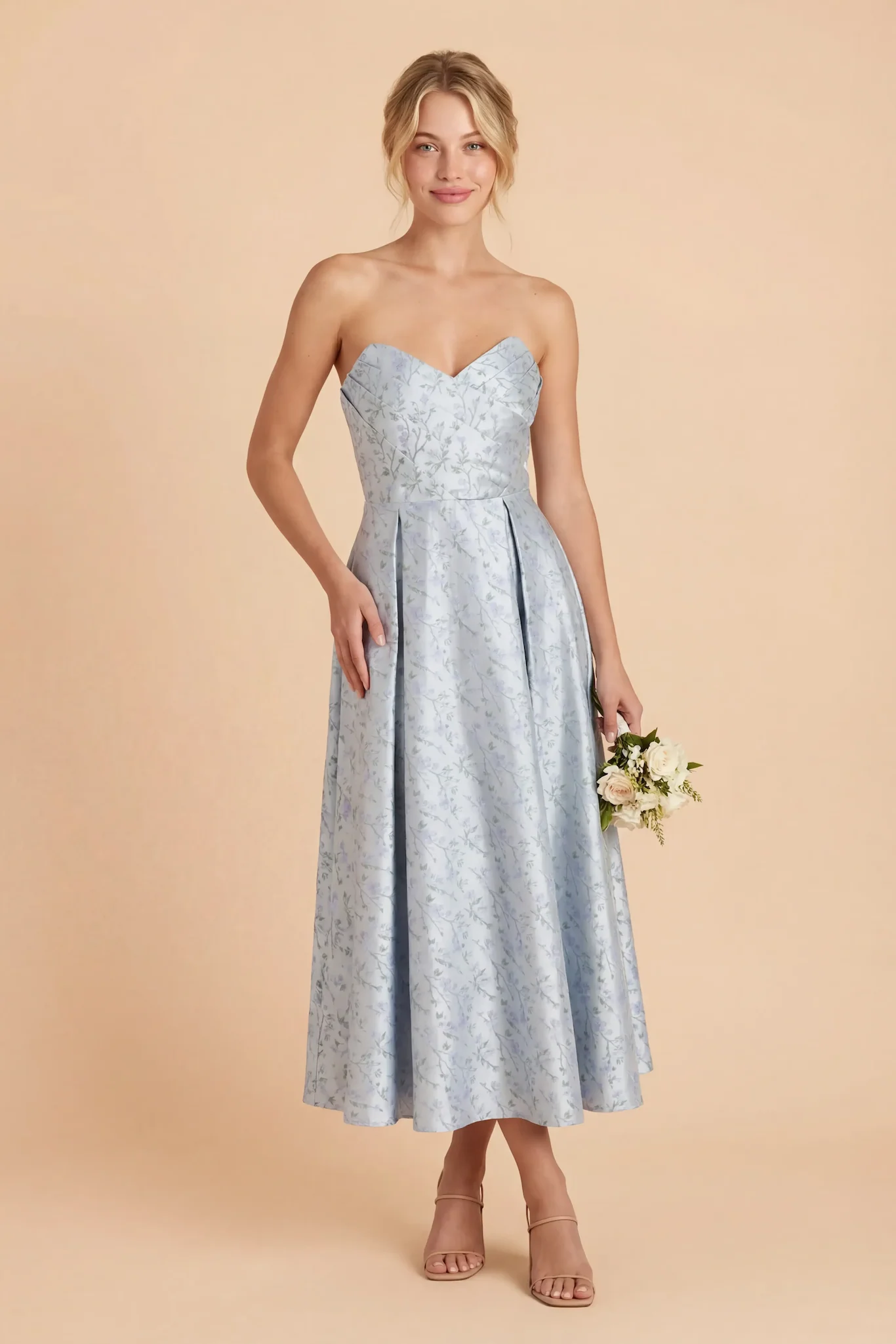 Botanical Dress - Light Blue - Image 2