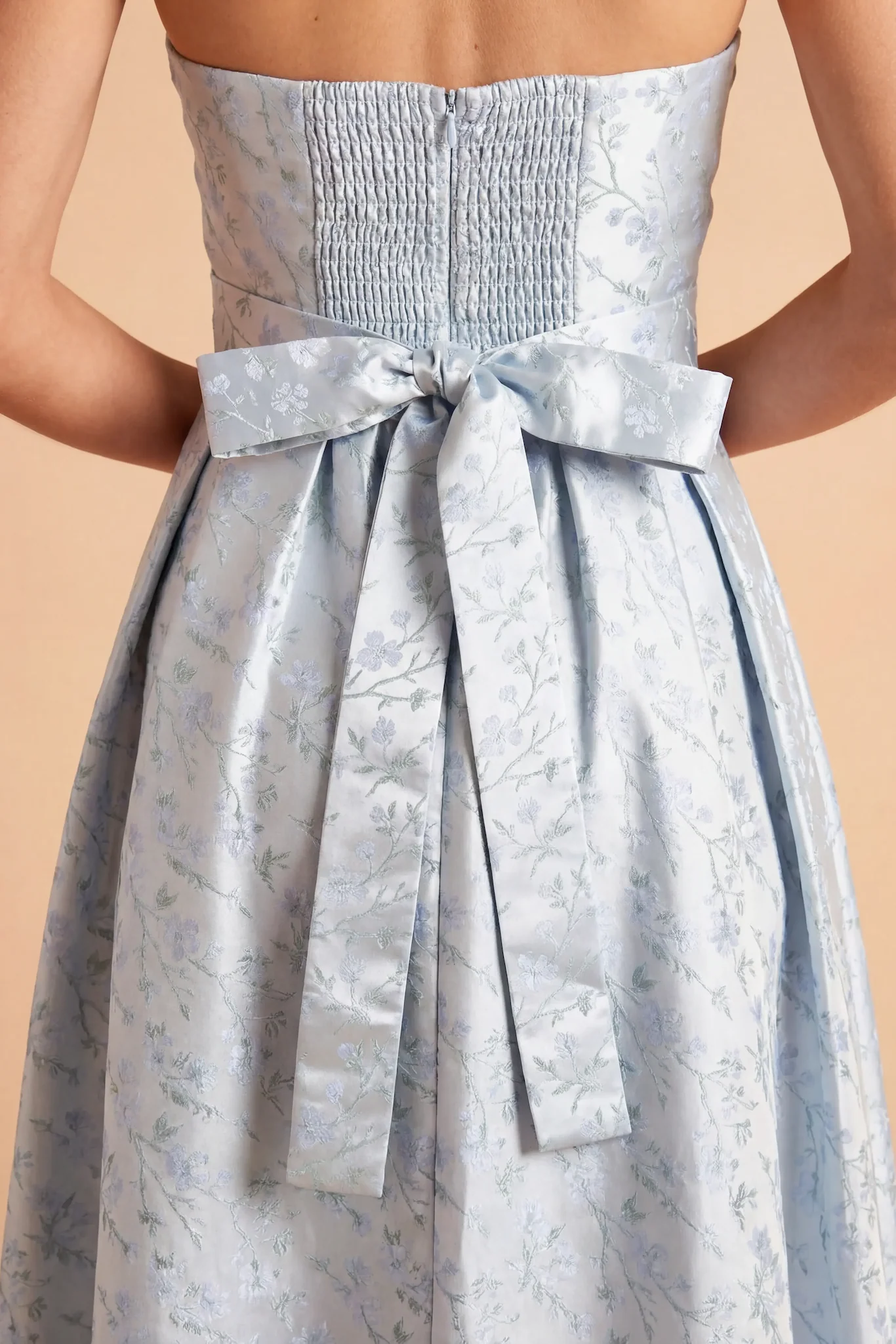 Botanical Dress - Light Blue - Image 4