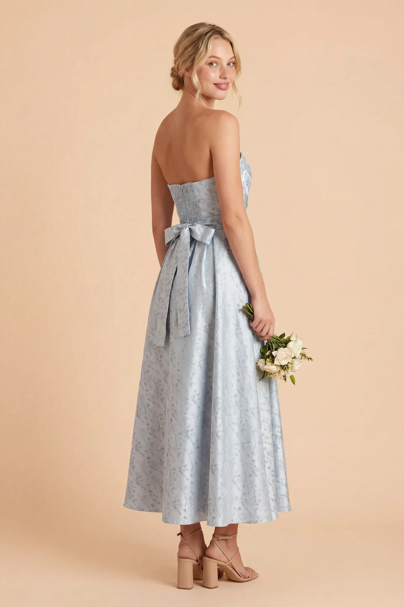 Botanical Dress - Light Blue - Image 5