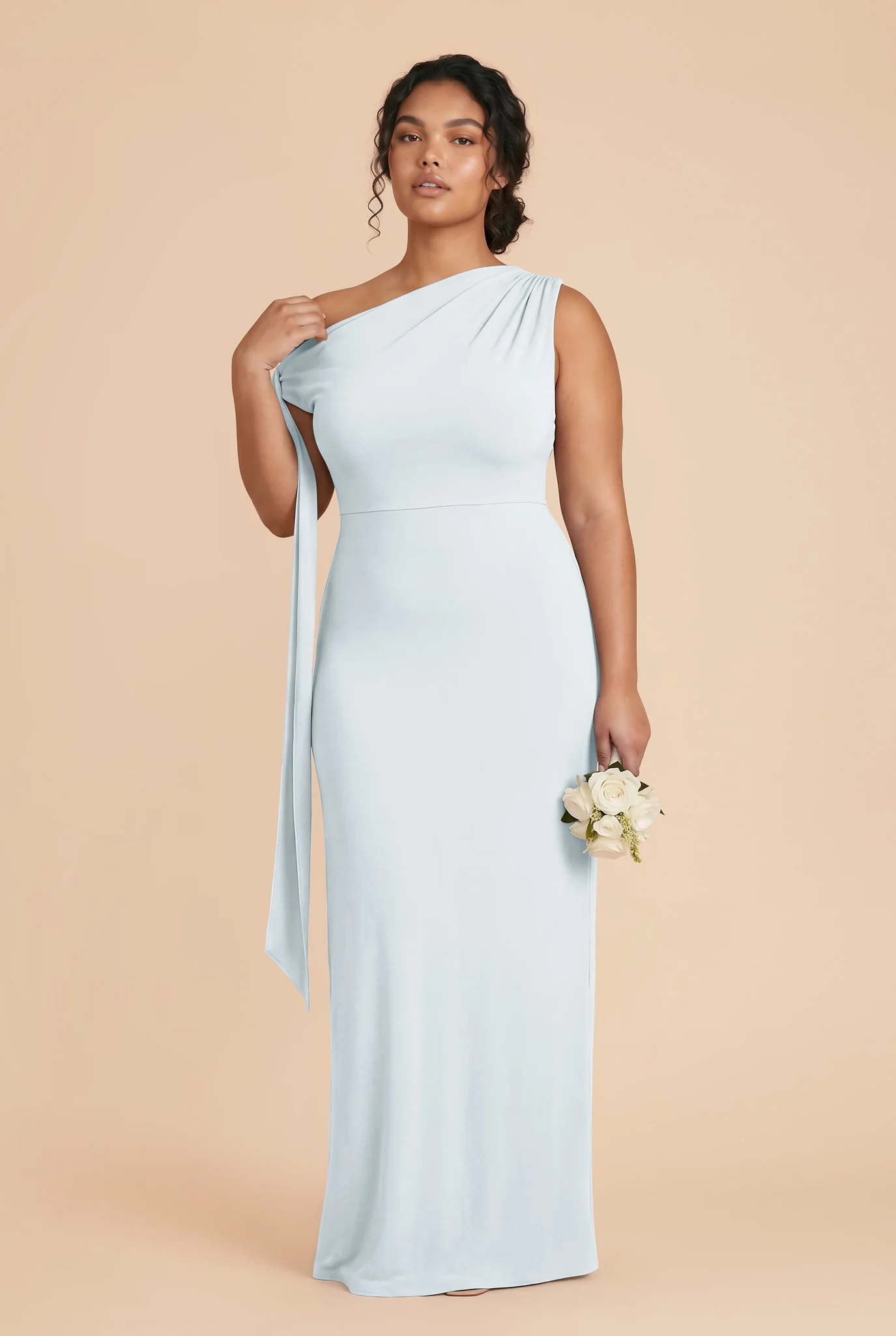 Bryten Luxe Stretch Knit Dress - Mist Blue - Image 2