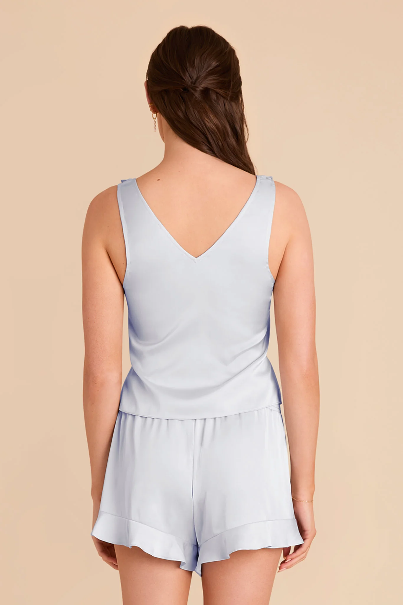Sutton Matte Satin Pajama Set - Mist Blue - Image 6