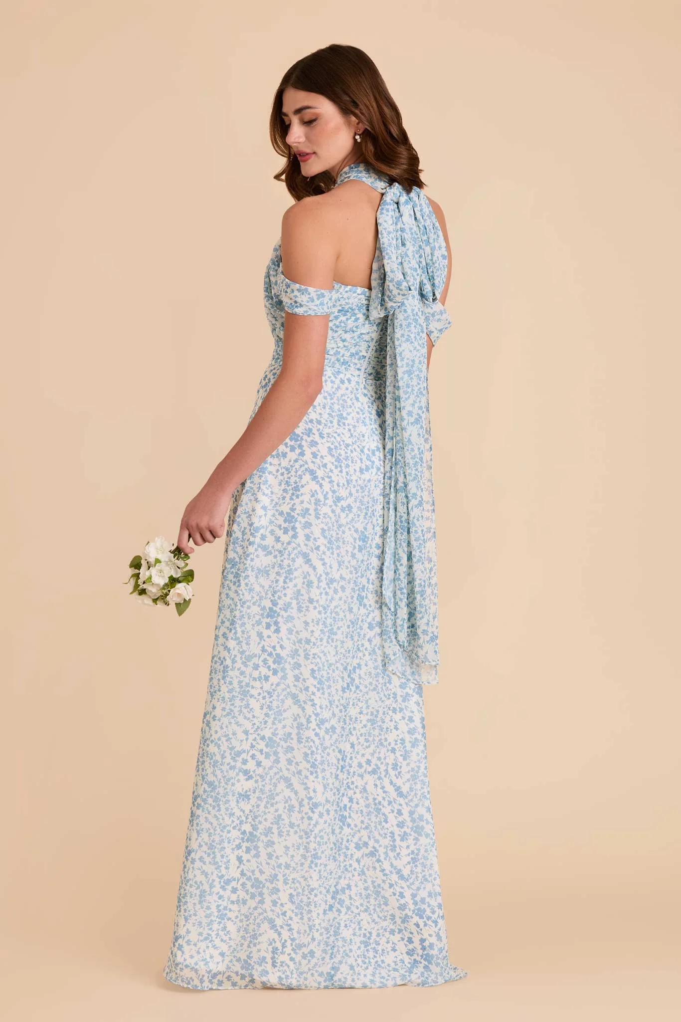 Cara Chiffon Dress - Blue Dreamy Ditsy - Image 4