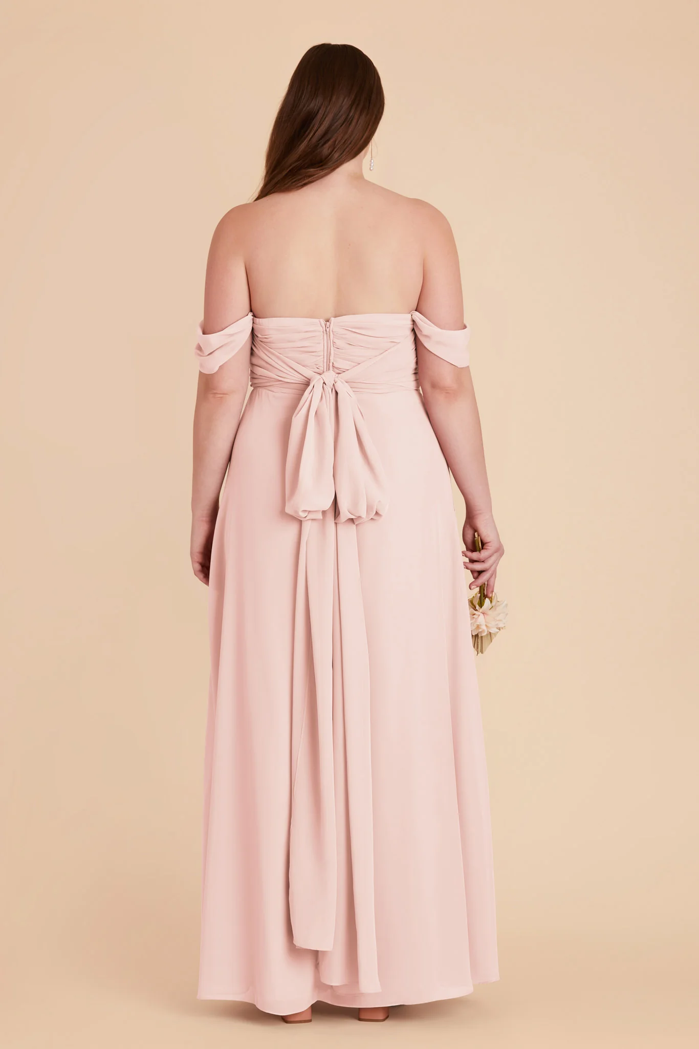 Cara Chiffon Dress - Blush Pink - Image 14