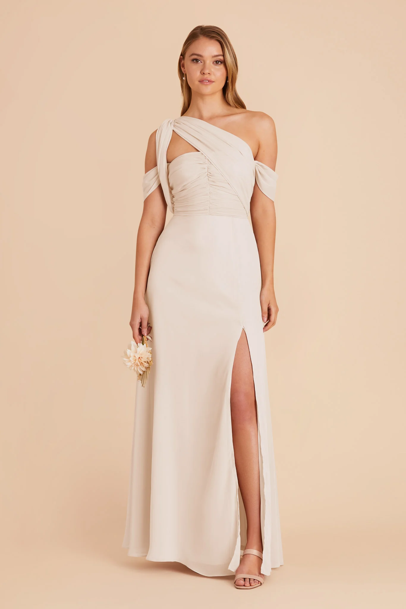 Cara Chiffon Dress - Champagne