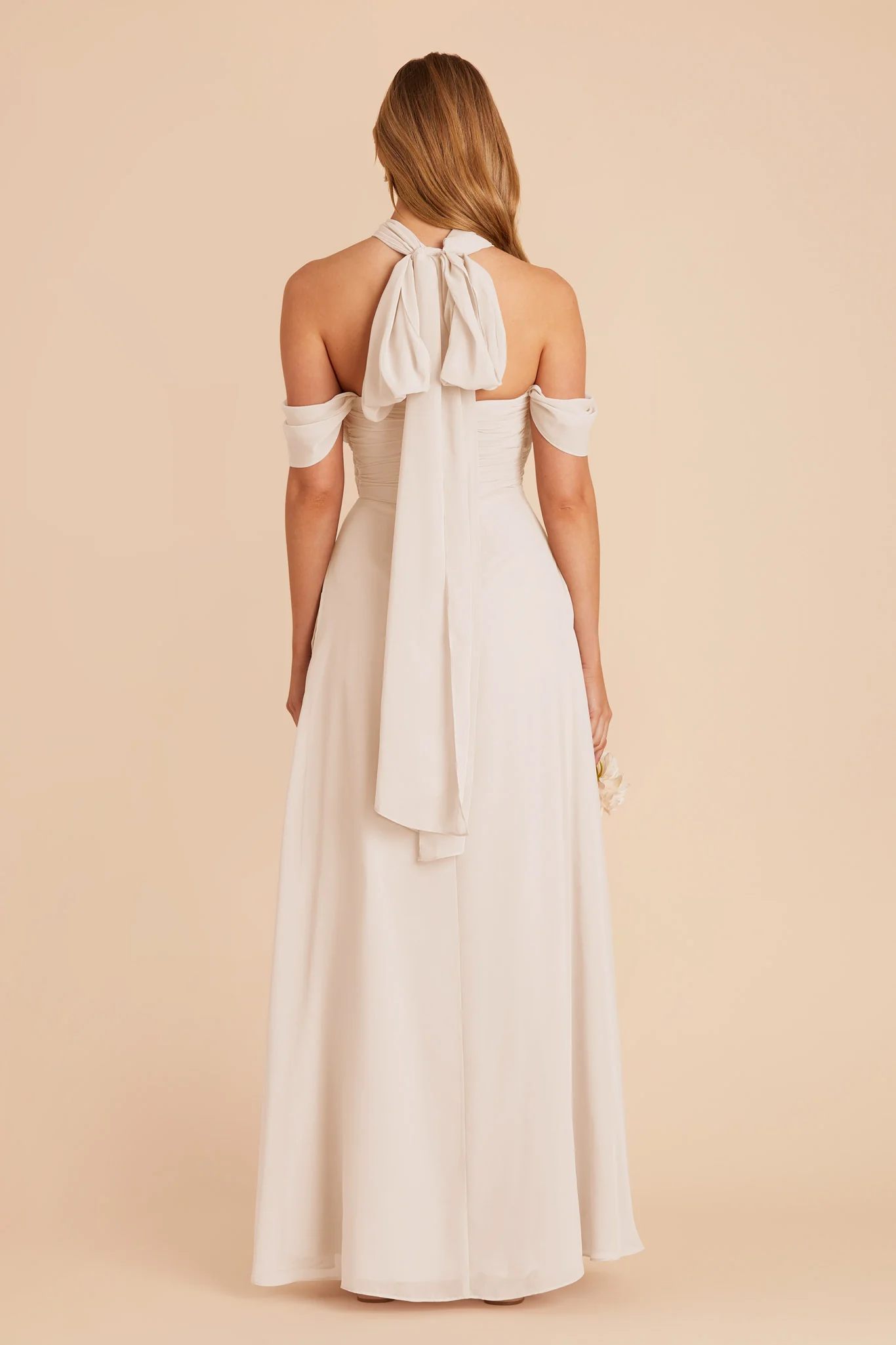 Cara Chiffon Dress - Champagne - Image 8