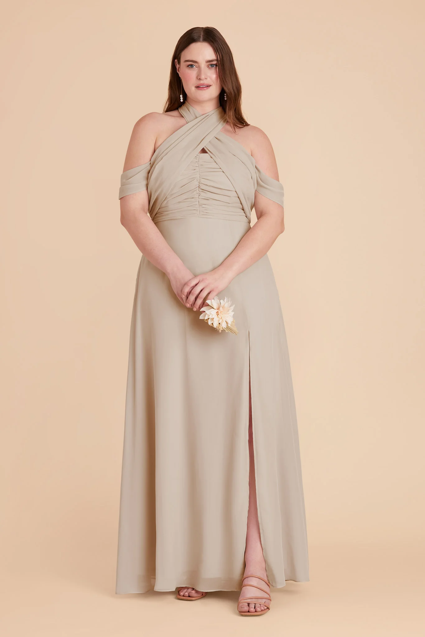 Cara Chiffon Dress - Classic Champagne - Image 10
