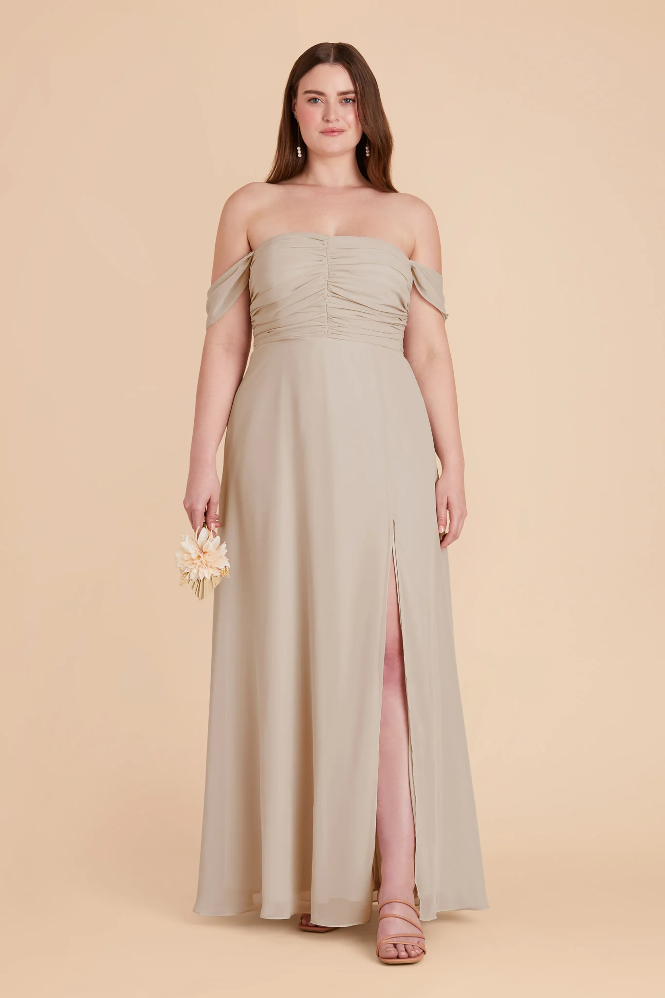 Cara Chiffon Dress - Classic Champagne - Image 2