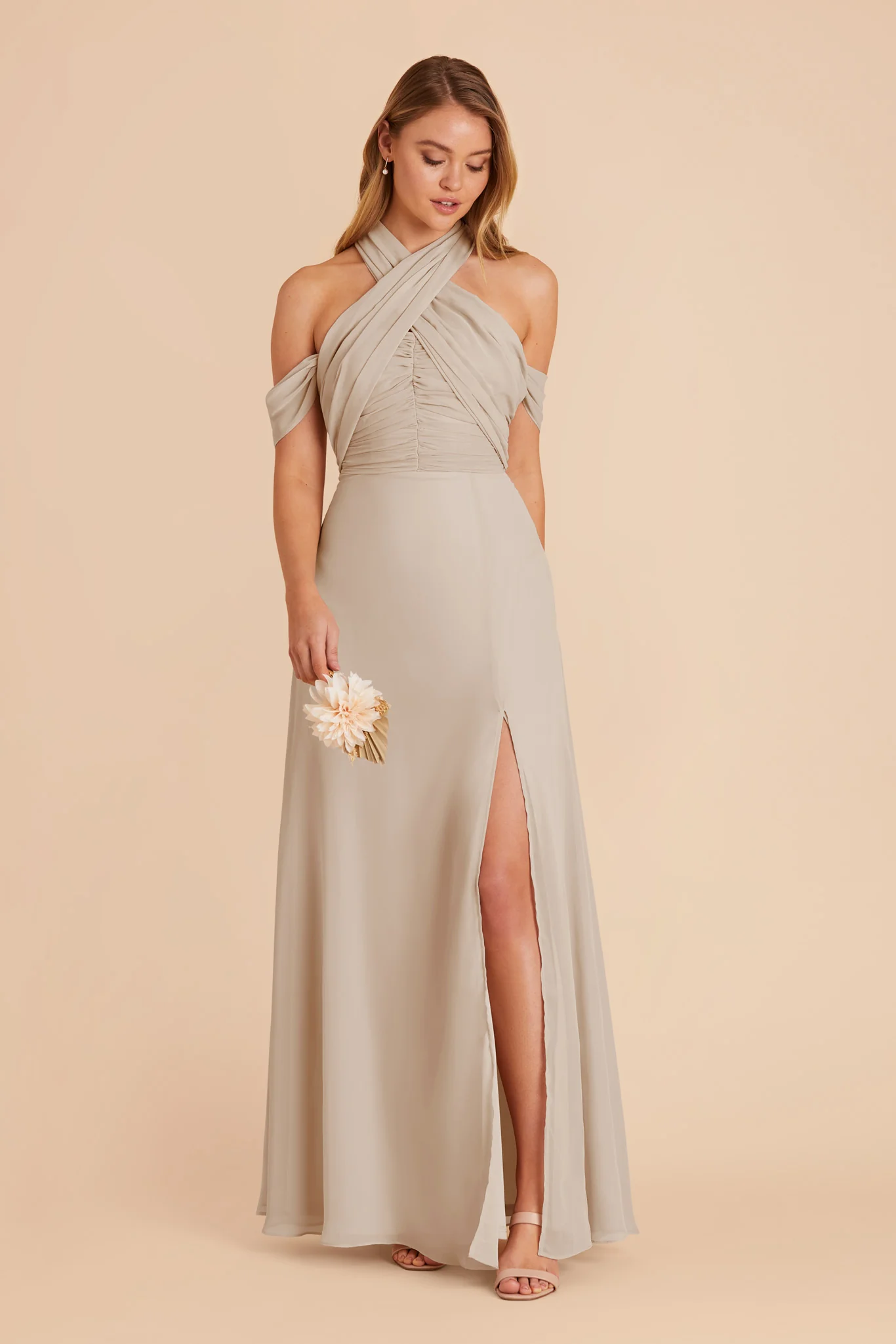 Cara Chiffon Dress - Classic Champagne - Image 4